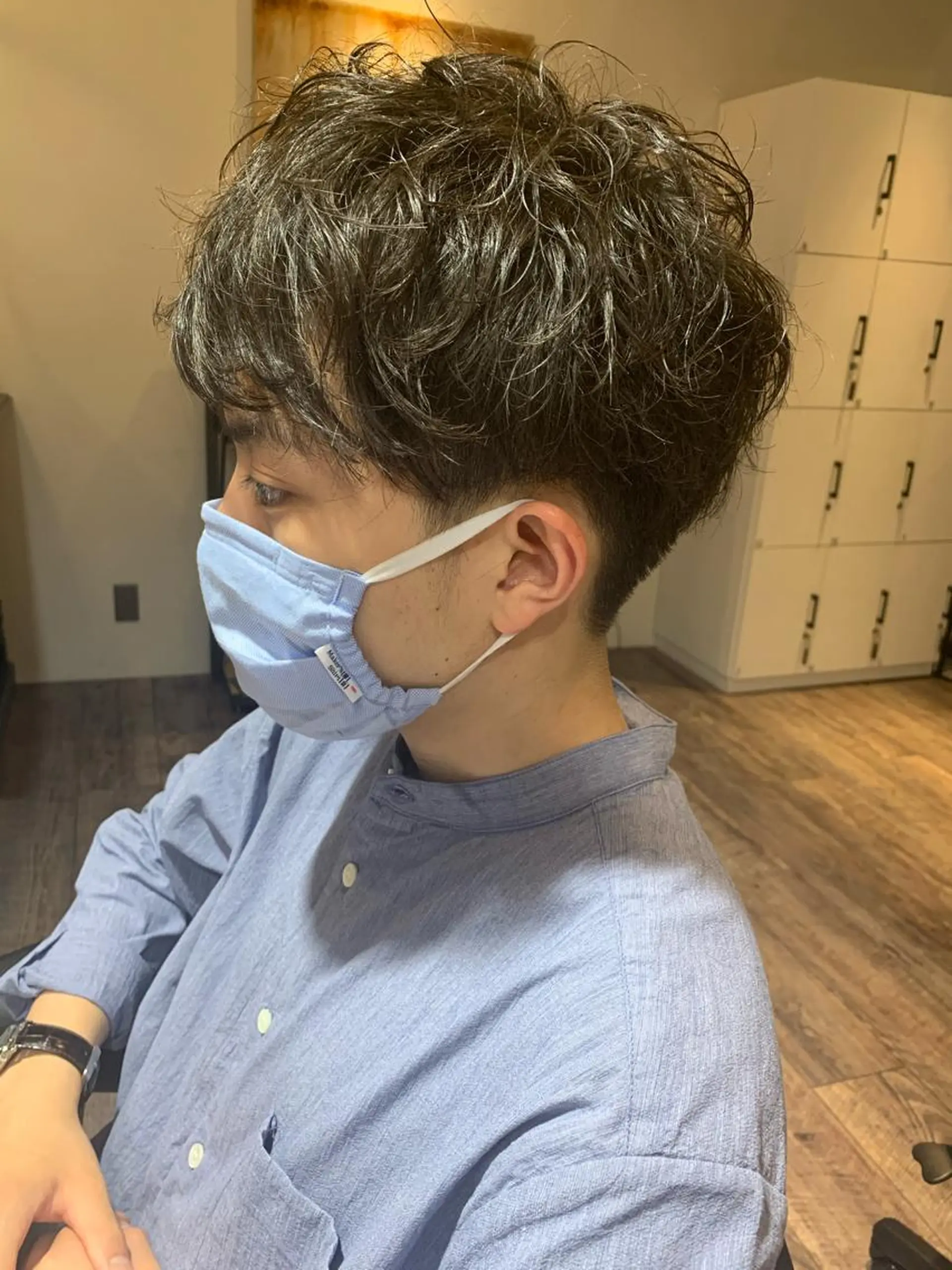 ショート カラー パーマ ヘアアレンジ メンズ キッズ ネイル マツエク・マツパ ツーブロック 刈り上げ メンズネイル ウルフレイヤーカット /チヒロのヘアスタイル