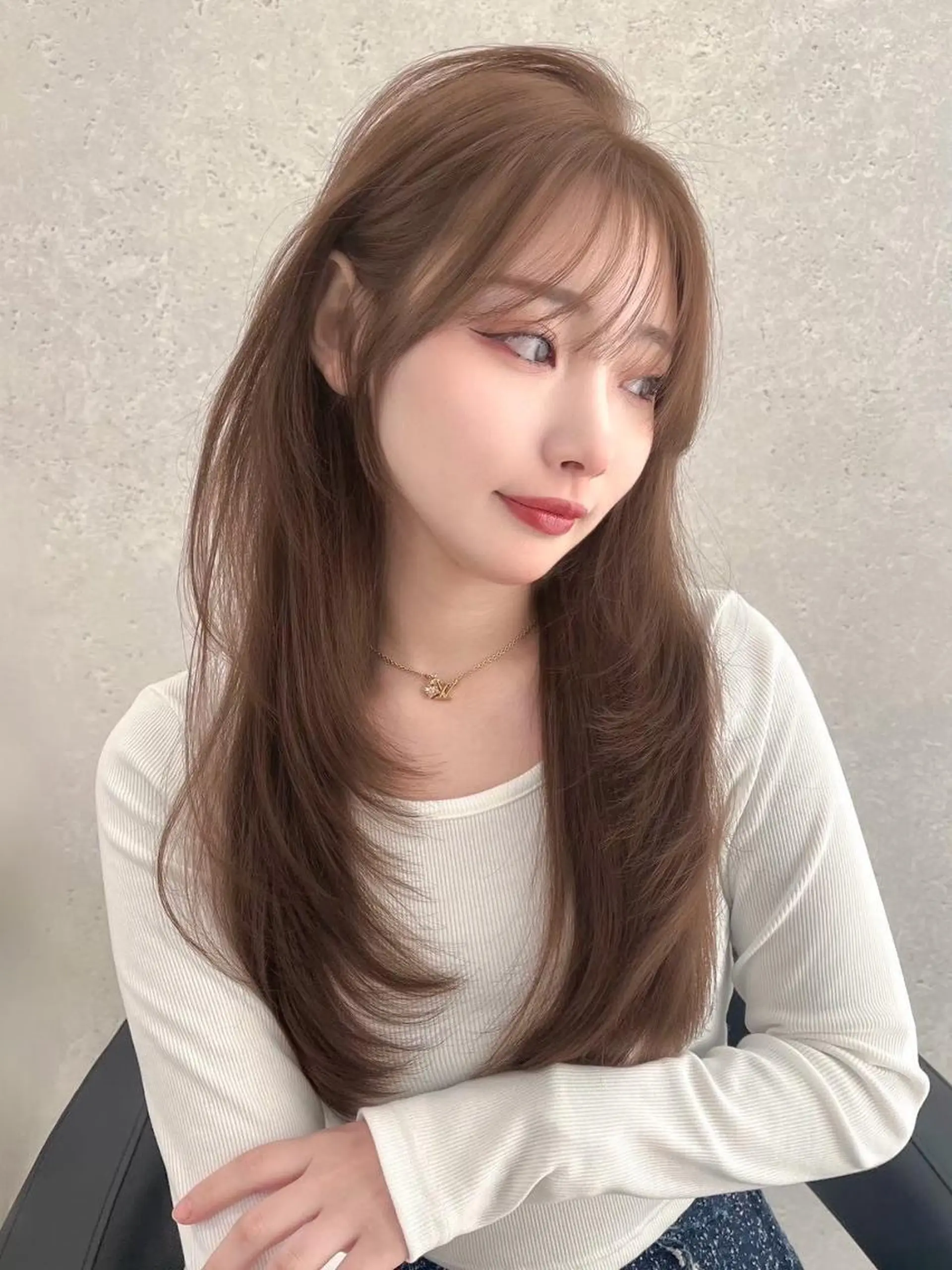 ロング 透明感♡やわらかブラ ウンヘア♡銀座美容室のヘアスタイル