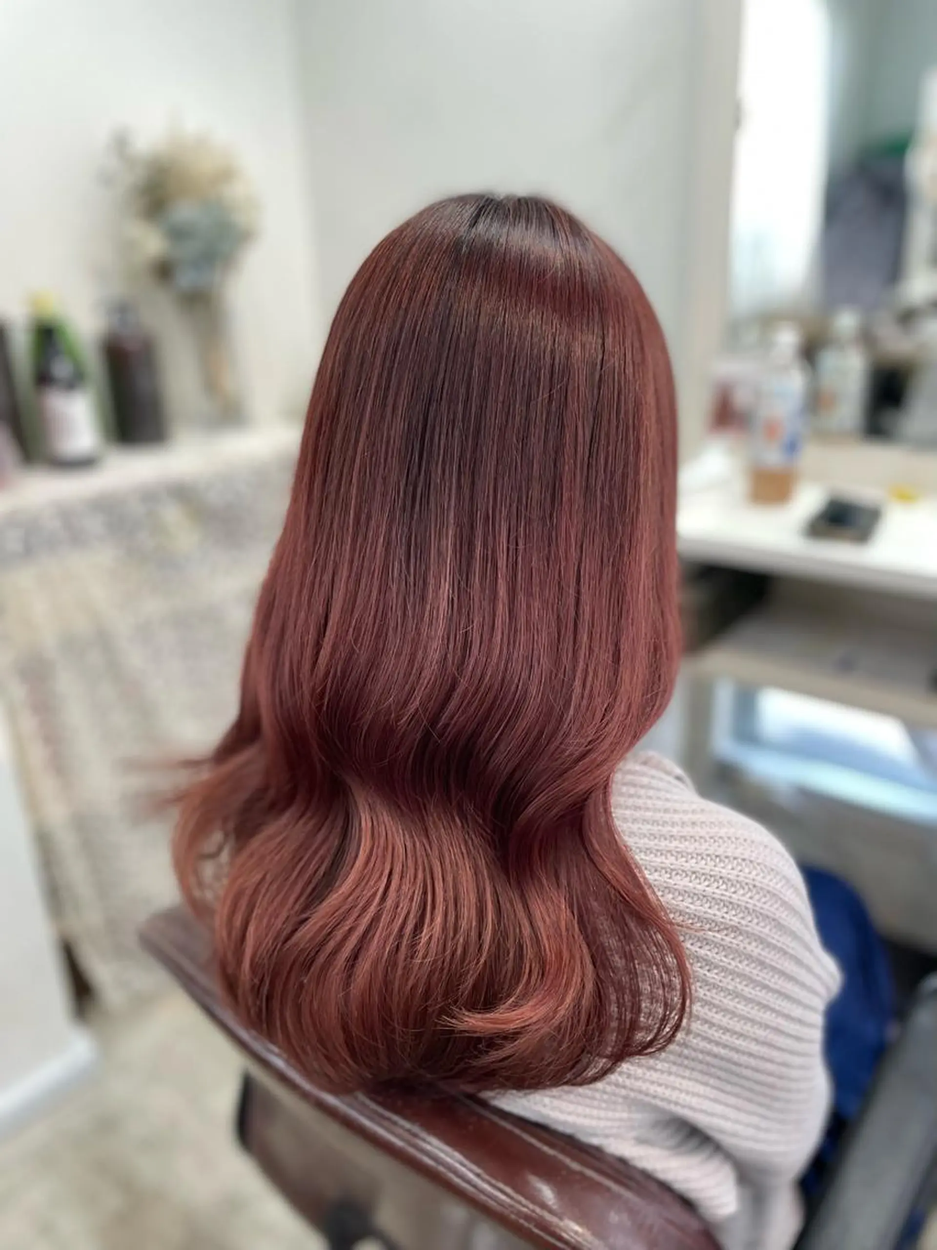 ロング カラー ヘアカラー トリートメント ヘアセット 韓国ヘア🤍髪質改善 🇰🇷AKANEのヘアスタイル