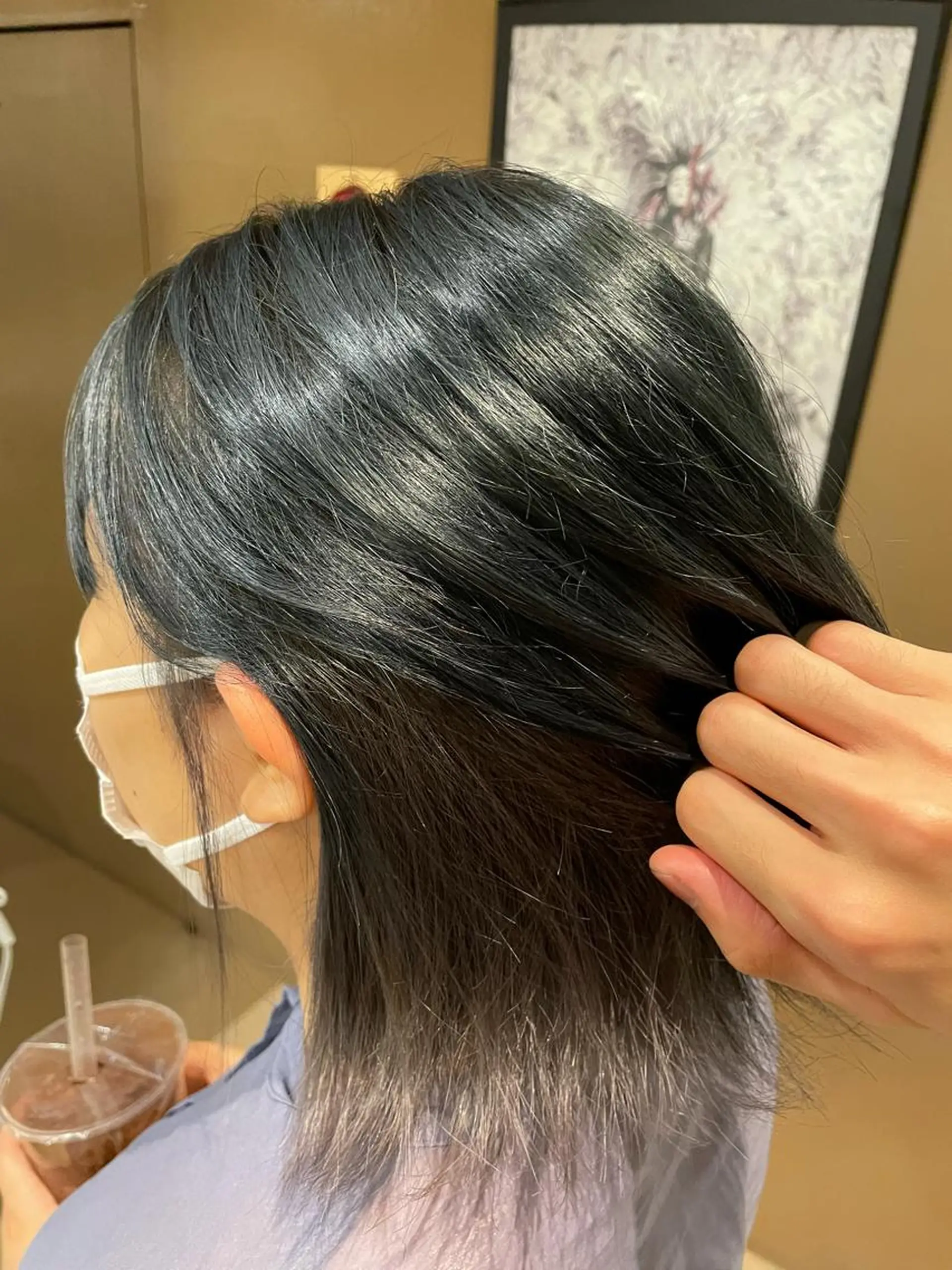 ショート カラー インナーカラー シルバー 大山 透輝のヘアスタイル