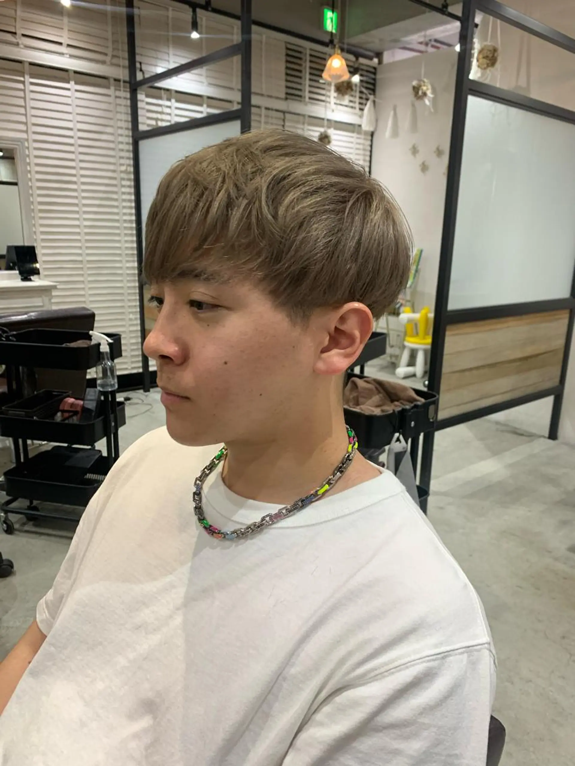 ショート カラー ヘアアレンジ メンズ カット ヘアカラー kei/透明感カラー /ベージュ/インナーのヘアスタイル