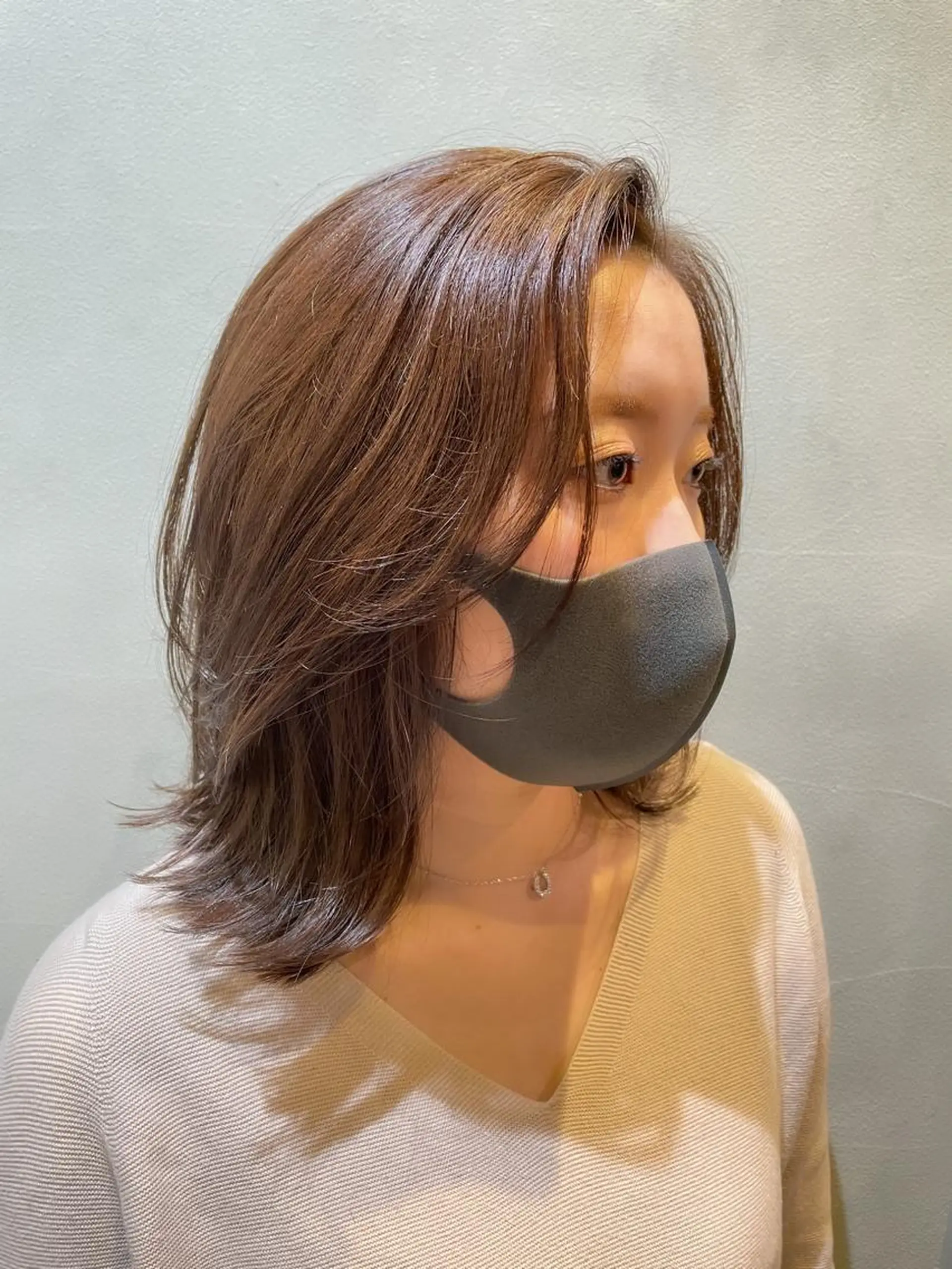 ミディアム カラー 韓国風ヘア レイヤーカット 外ハネヘア 【似合わせカット】 松尾一気のヘアスタイル