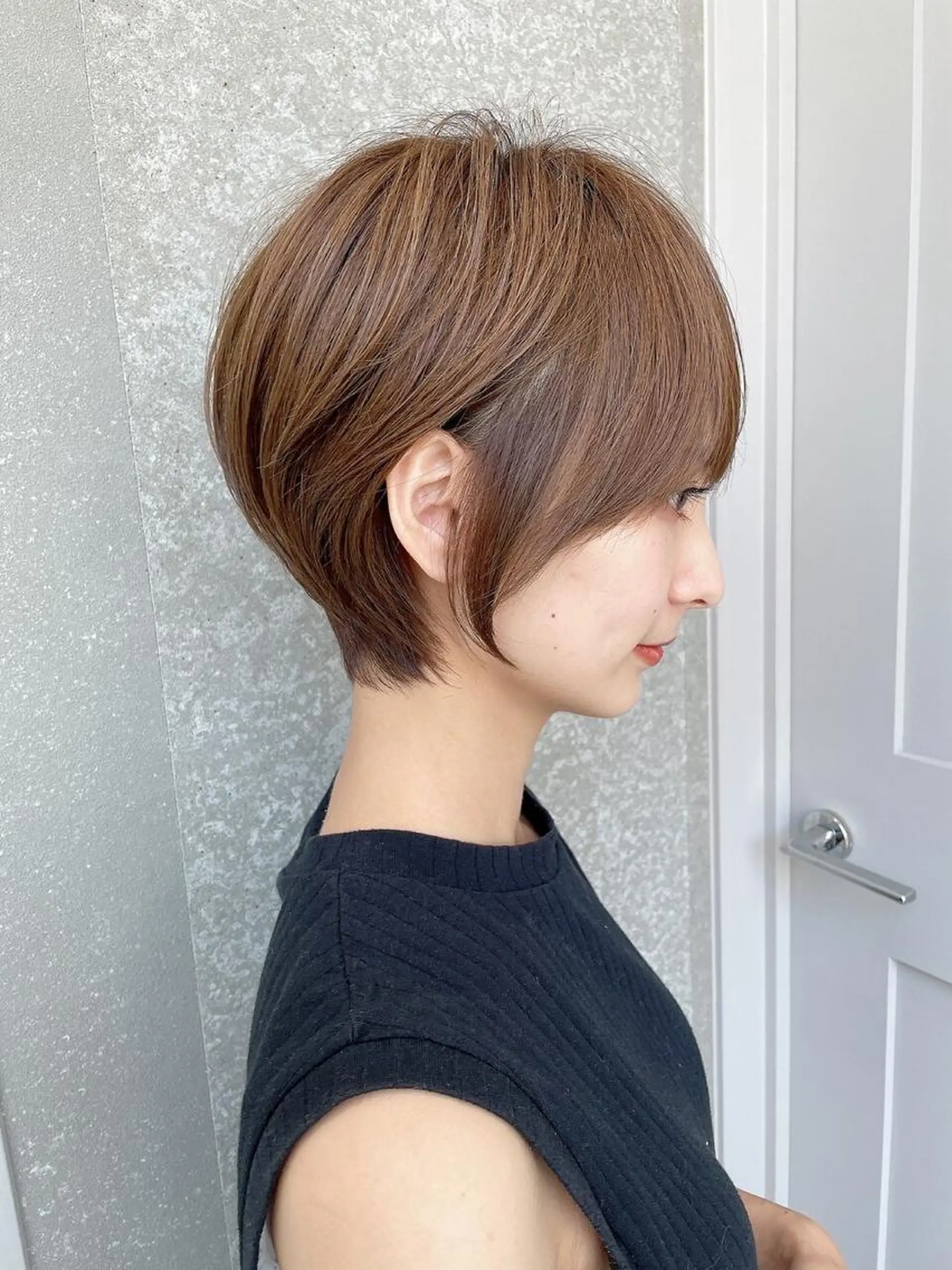 ショート カラー ✨コテ巻き風パーマ ✨川合佑哉のヘアスタイル