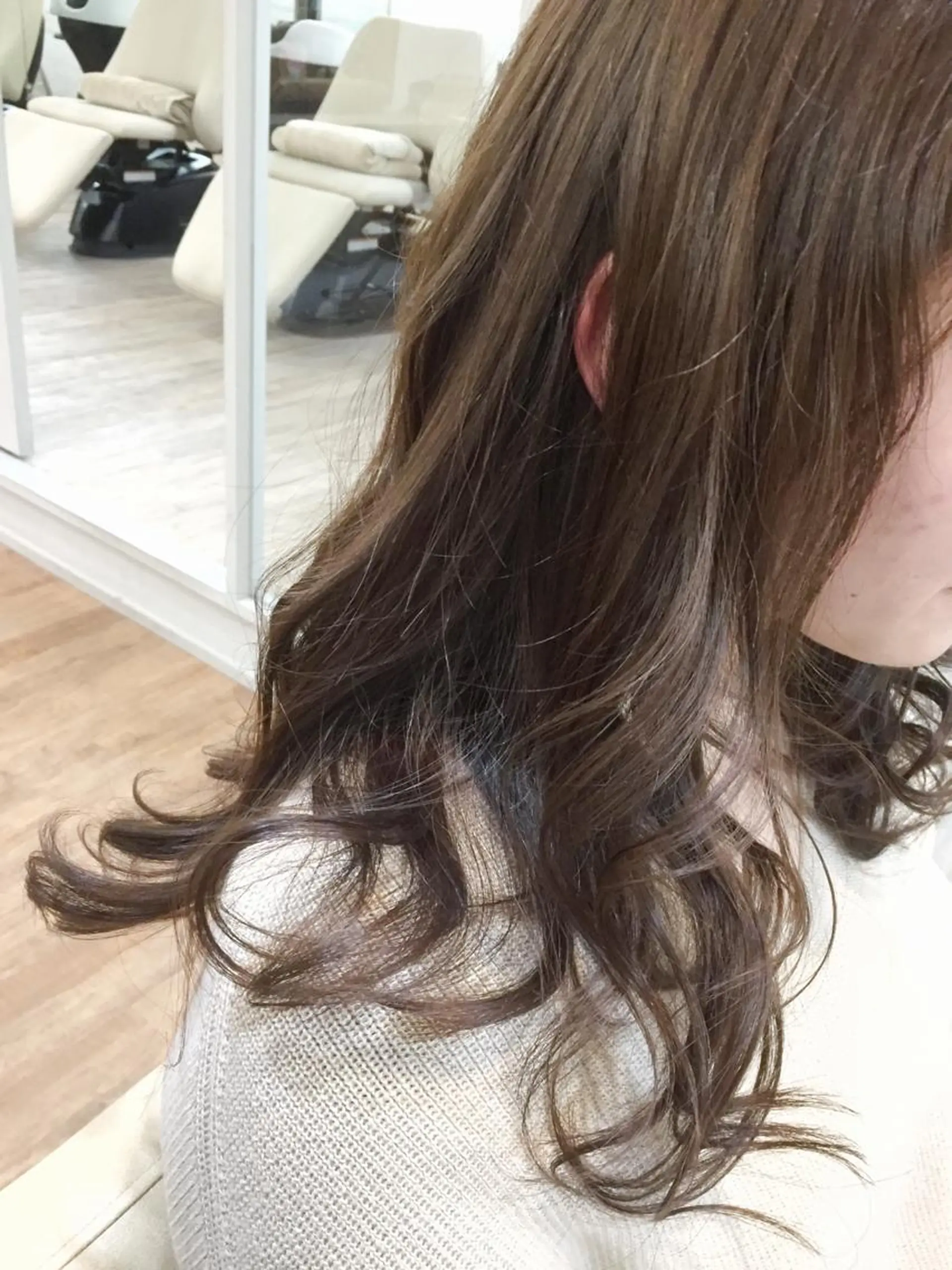 セミロング カラー アッシュ ハイライトカラー ハイライト ◇おの あすか◇のヘアスタイル