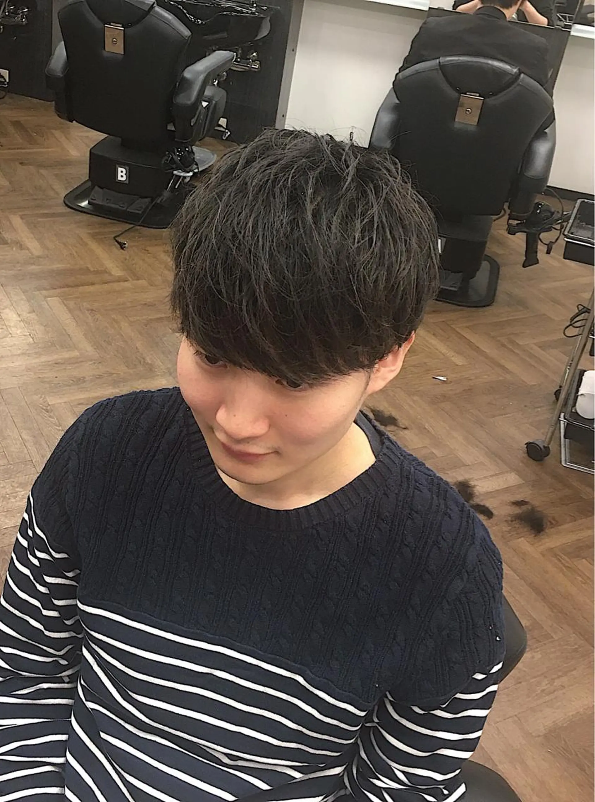 ミディアム パーマ メンズ ミディアムパーマ マッシュ メンズパーマ 前田賢生 ご新規様はNGのヘアスタイル