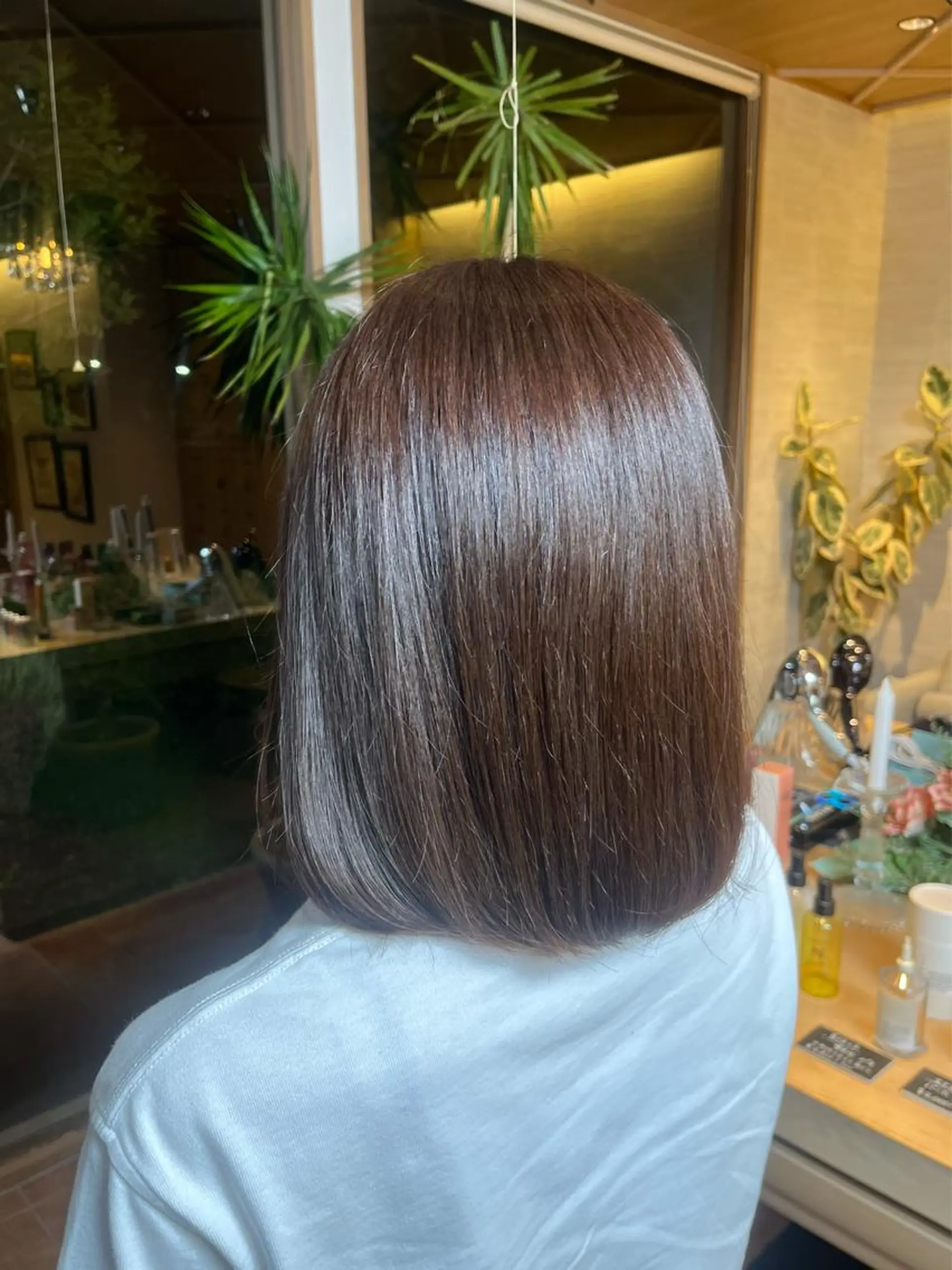 ミディアム カラー アッシュ ベージュカラー 透明感カラー Hair...DiA YUNAのヘアスタイル