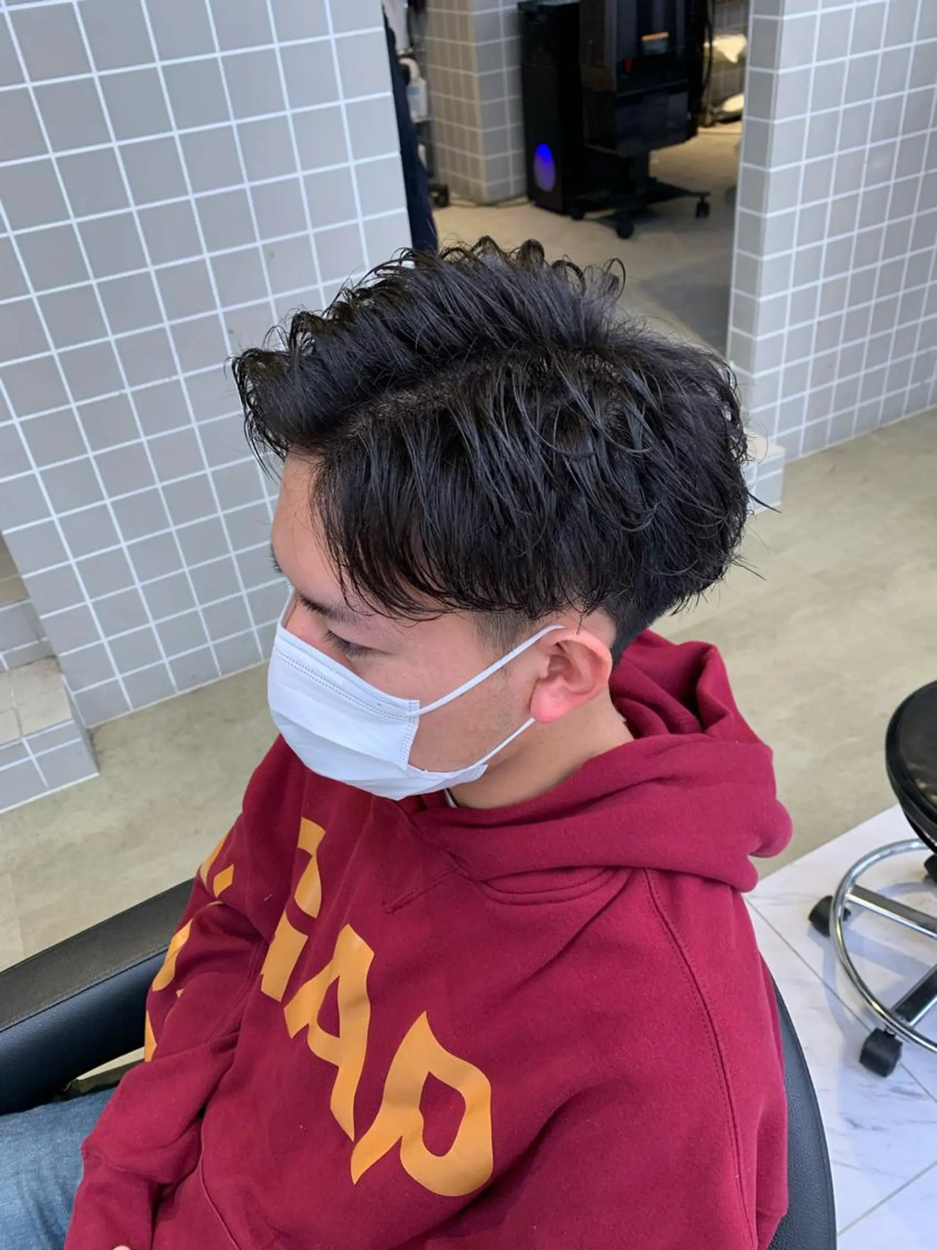 ショート カラー パーマ メンズ メンズパーマ特化 TAIGAのヘアスタイル