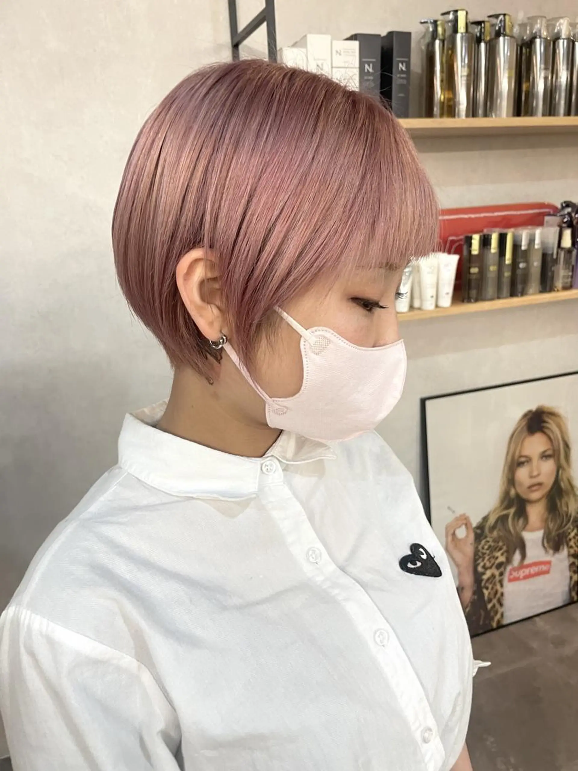 ショート カラー ヘアアレンジ ハイトーン カラーのヘアスタイル