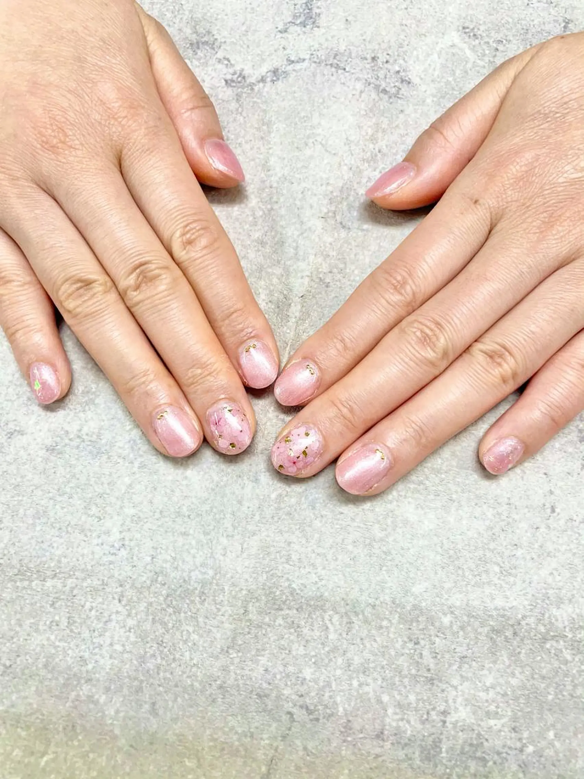 ネイル 桜ネイル オフィスネイル ピンク FASTNAIL PLUS 新宿店のネイルデザイン