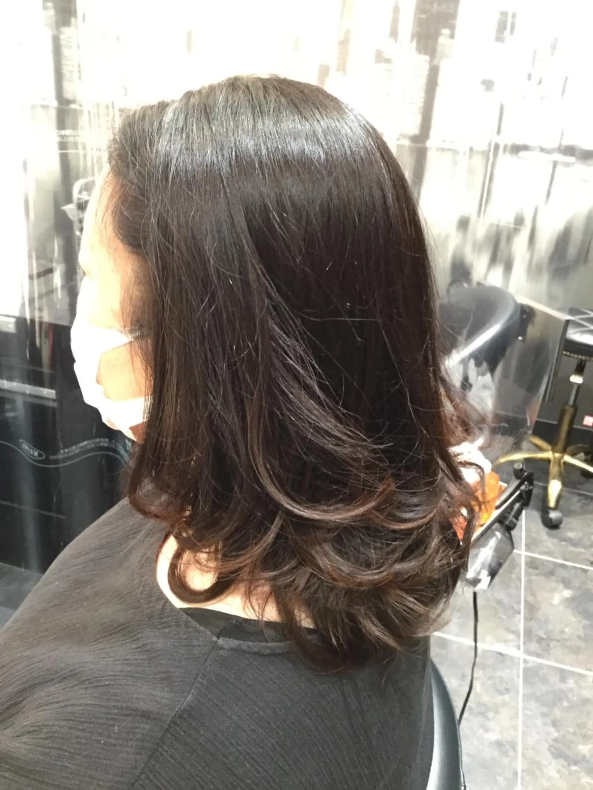 ミディアム パーマ Annon プライベートサロンのヘアスタイル