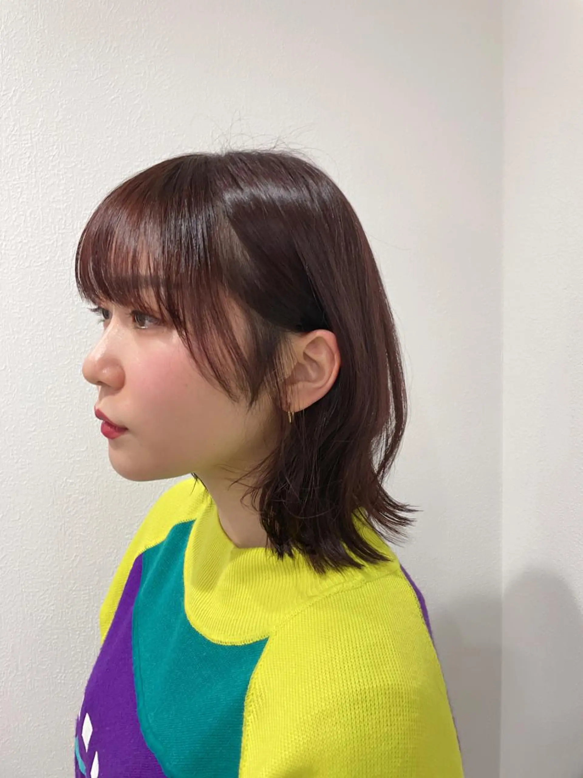 ミディアム ミディアムパーマ 髪質改善 韓国風ヘア トリートメント 渡辺 広宣のヘアスタイル