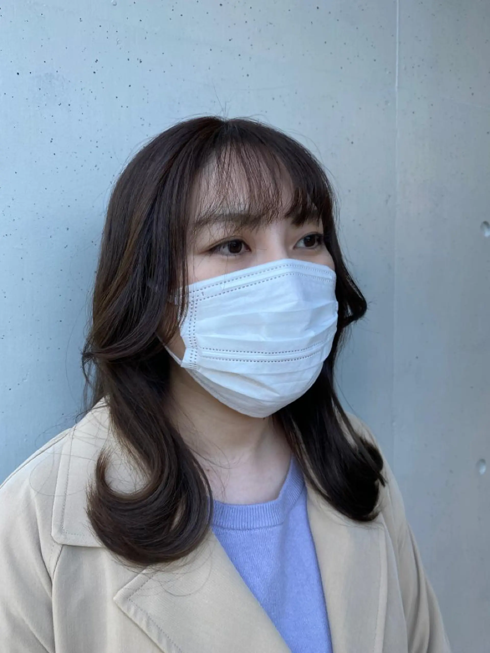 ミディアム カラー 透明感カラー くびれヘア 和歌山韓国ヘア🌙 MOEのヘアスタイル