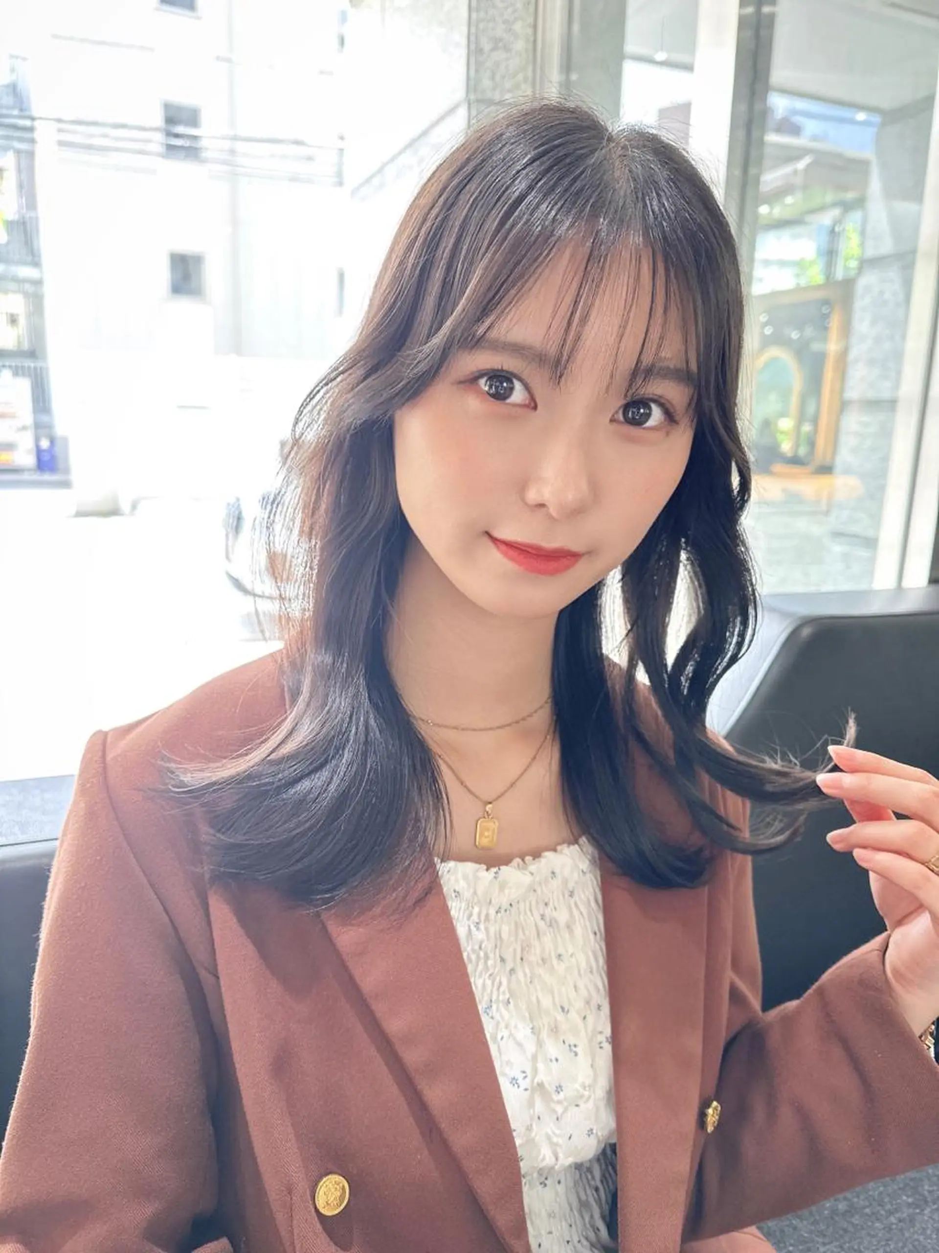 セミロング カット トリートメント レイヤーカット/ ブリーチカラー/雅人のヘアスタイル