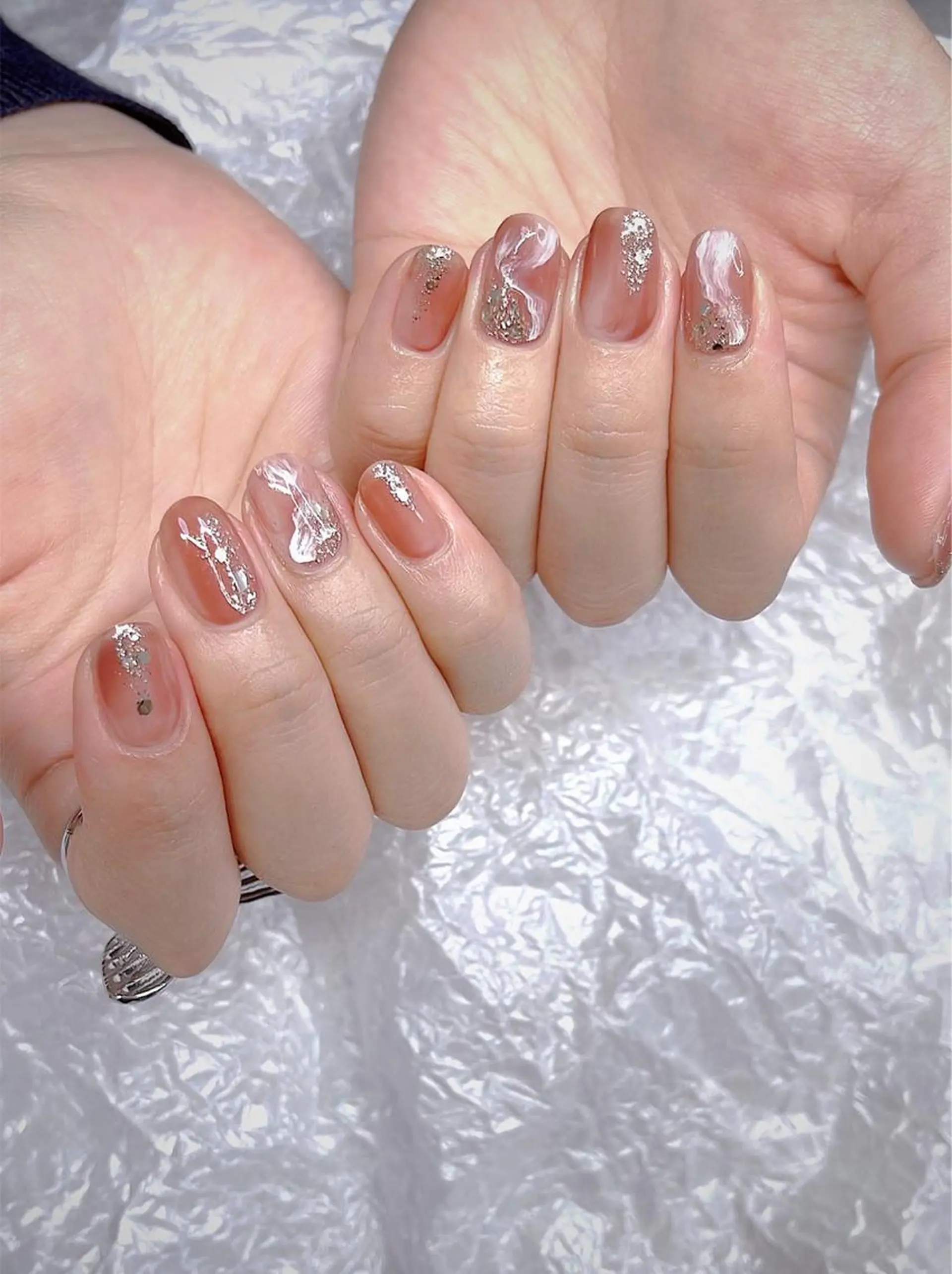 ショート めぐみのネイルサロン スタッフ練習のネイルデザイン