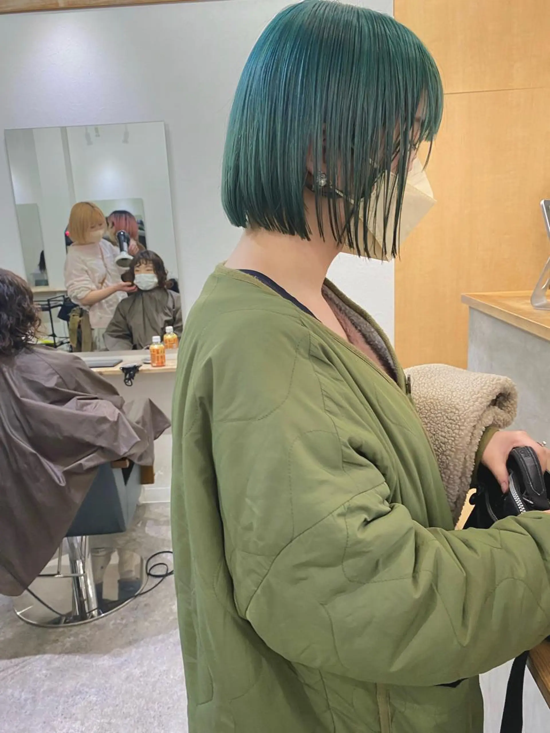 ショート カラー カット ヘアカラー トリートメント 森貴裕/ベージュ/ パーマ/オリーブのヘアスタイル