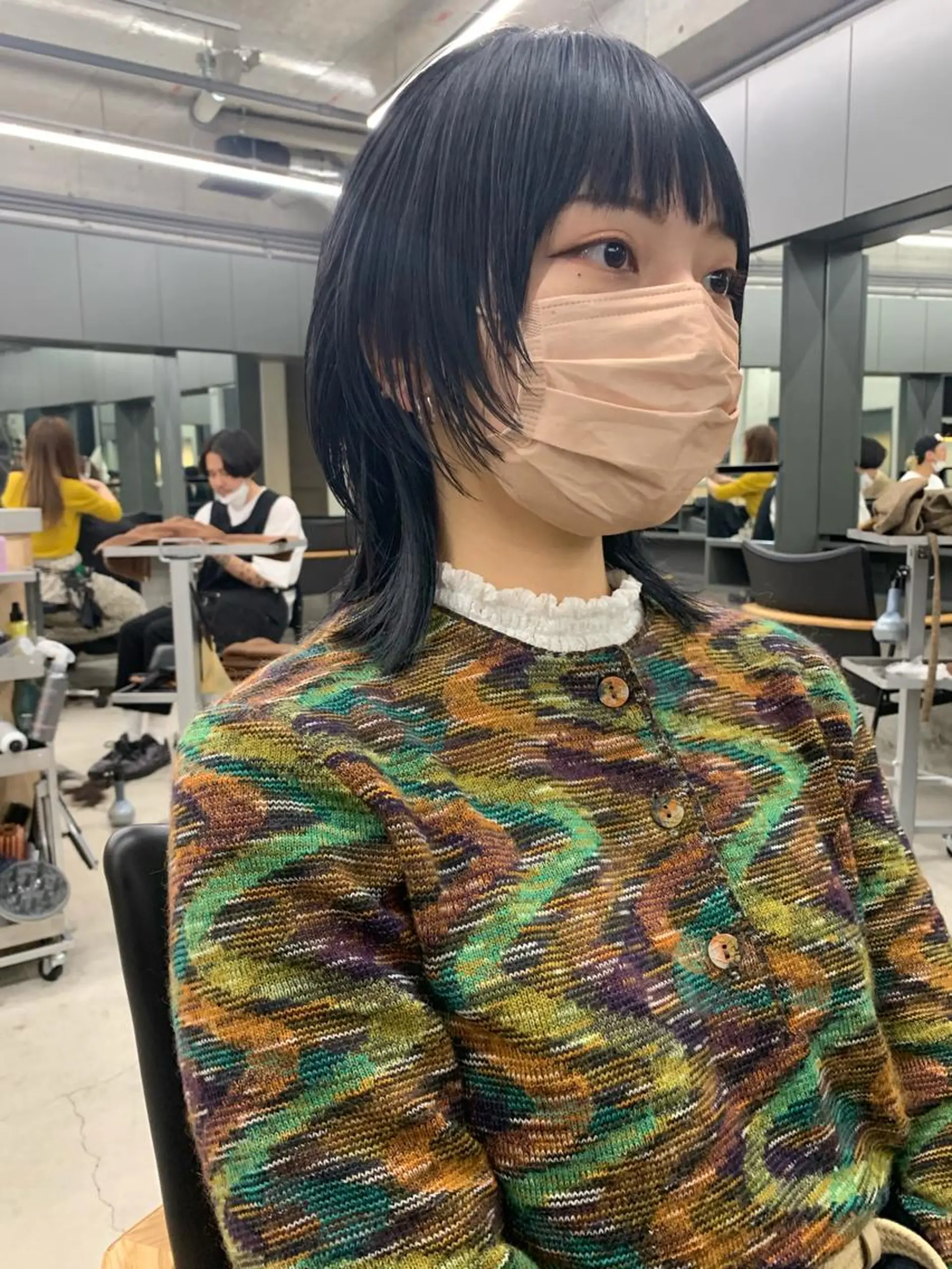 ミディアム レイヤーカット ウルフカット カット ヘアカラー sakoda shunkiのヘアスタイル