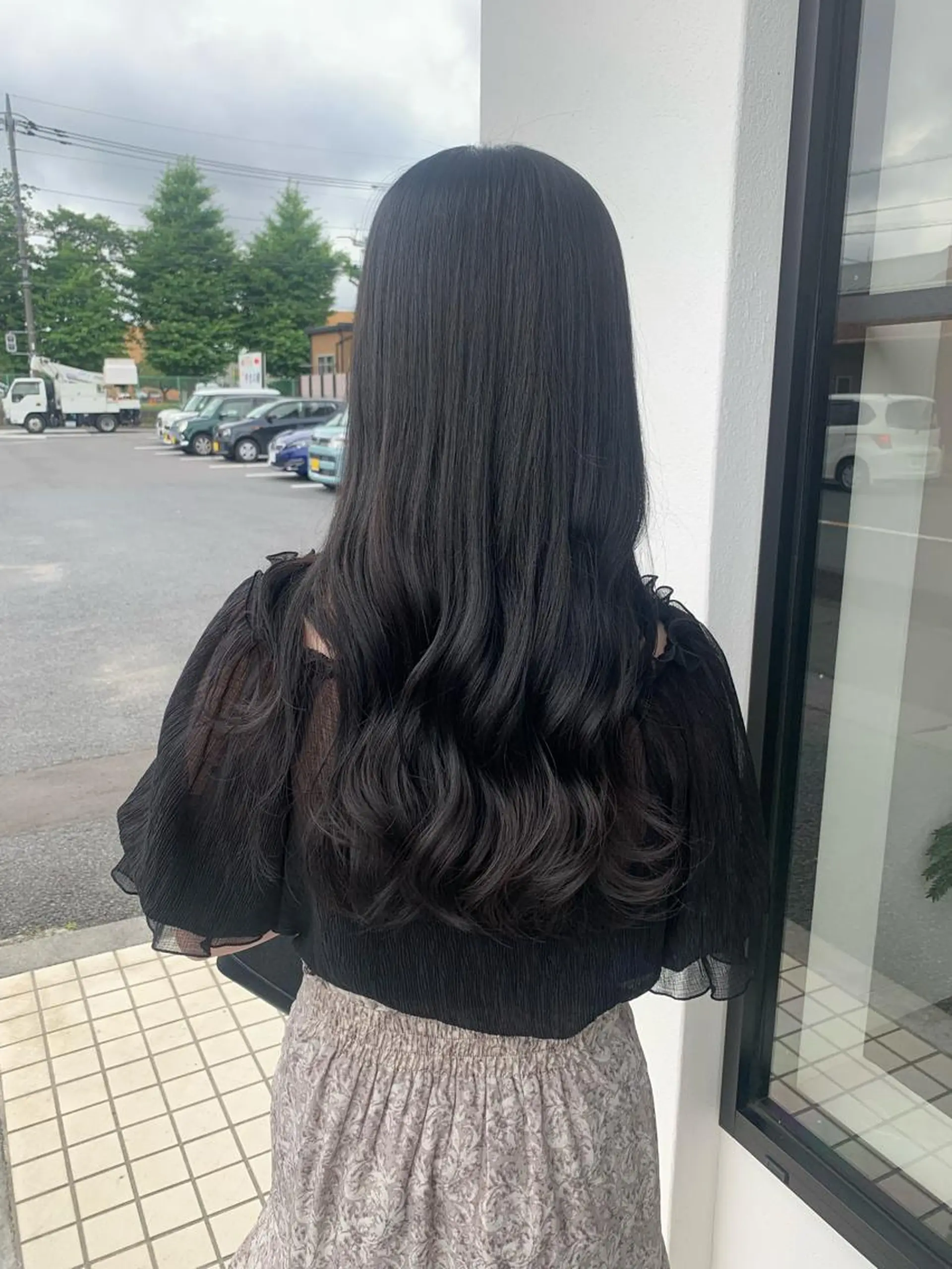 ロング カラー 黒髪 ブリーチ ナチュラルブラック ブリーチなしカラー ヘアカラー ハイトーン職人💗 松本輝美のヘアスタイル
