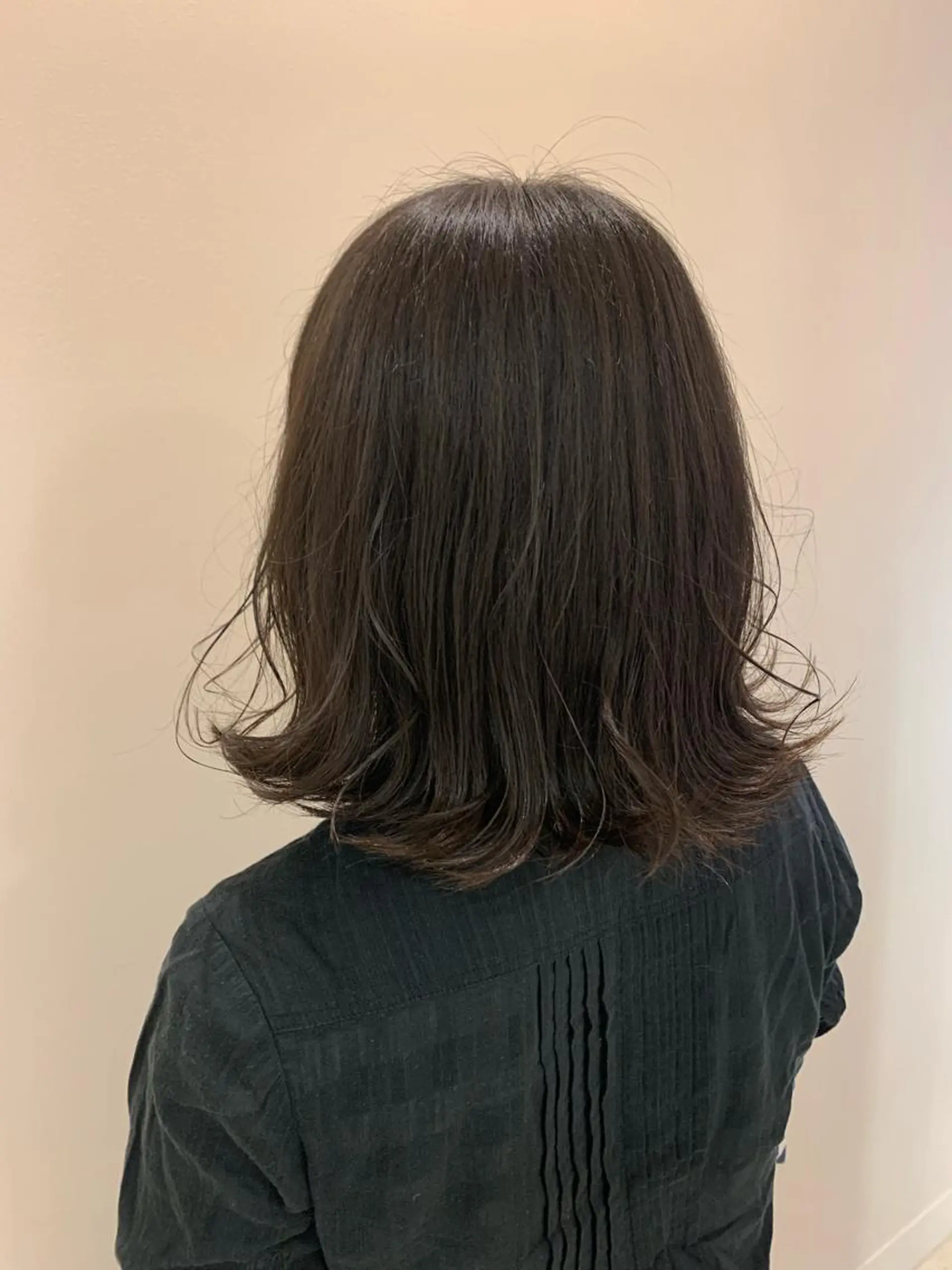 セミロング 顔まわりカット✄ ベージュカラー🧸のヘアスタイル