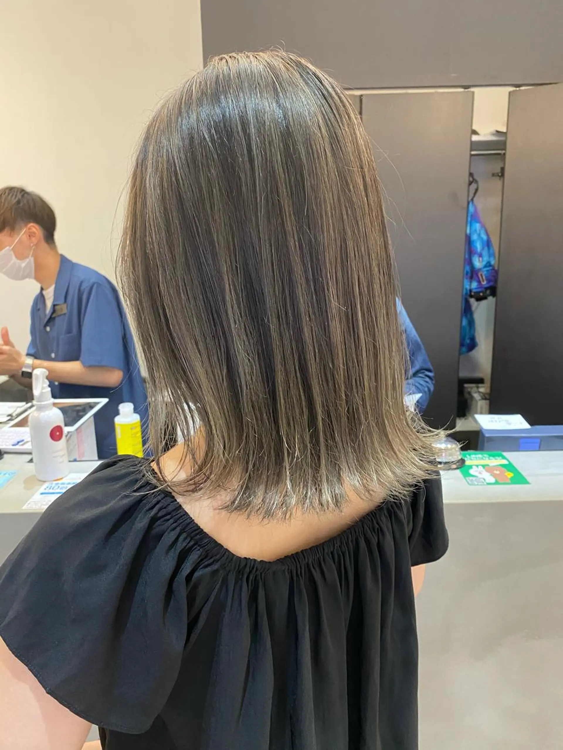ミディアム カラー カット ヘアカラー トリートメント Rubik'sなかもず店所属・鍵谷 公宏のヘアスタイル