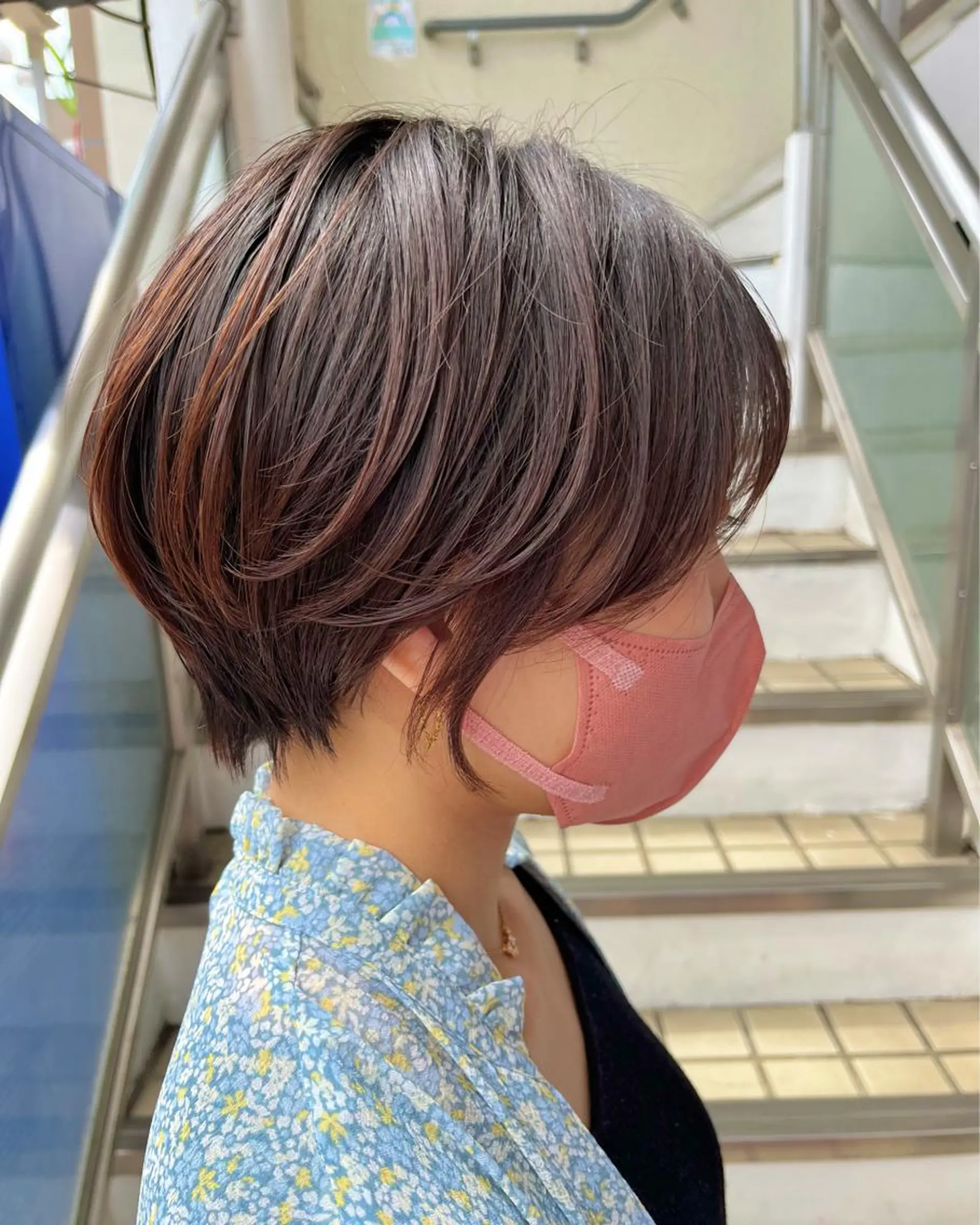 ショート ウスイマイコ カット/ケアカラーのヘアスタイル