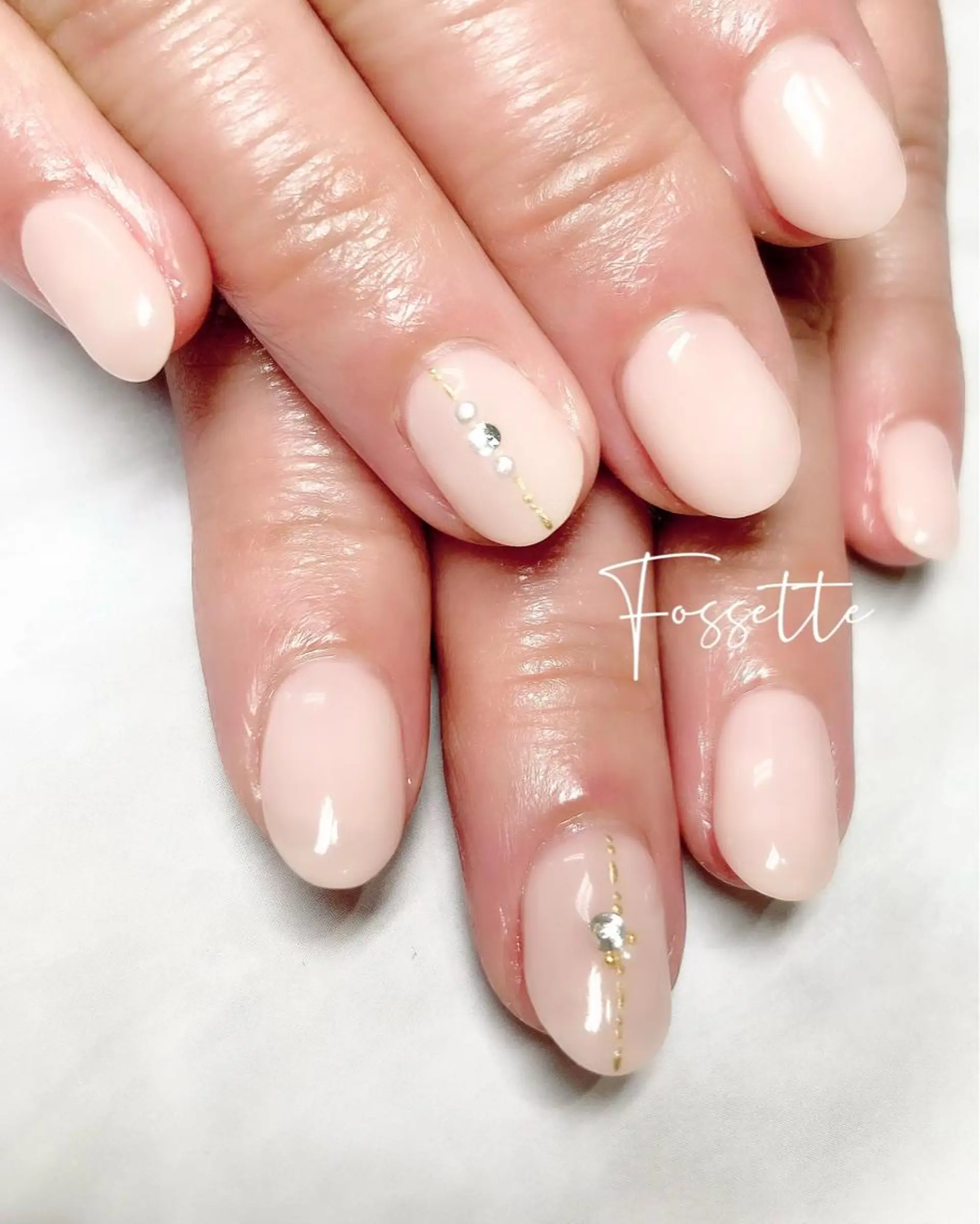 ネイル オフィスネイル ワンカラーネイル シンプルネイル nailsalon Fossetteのネイルデザイン