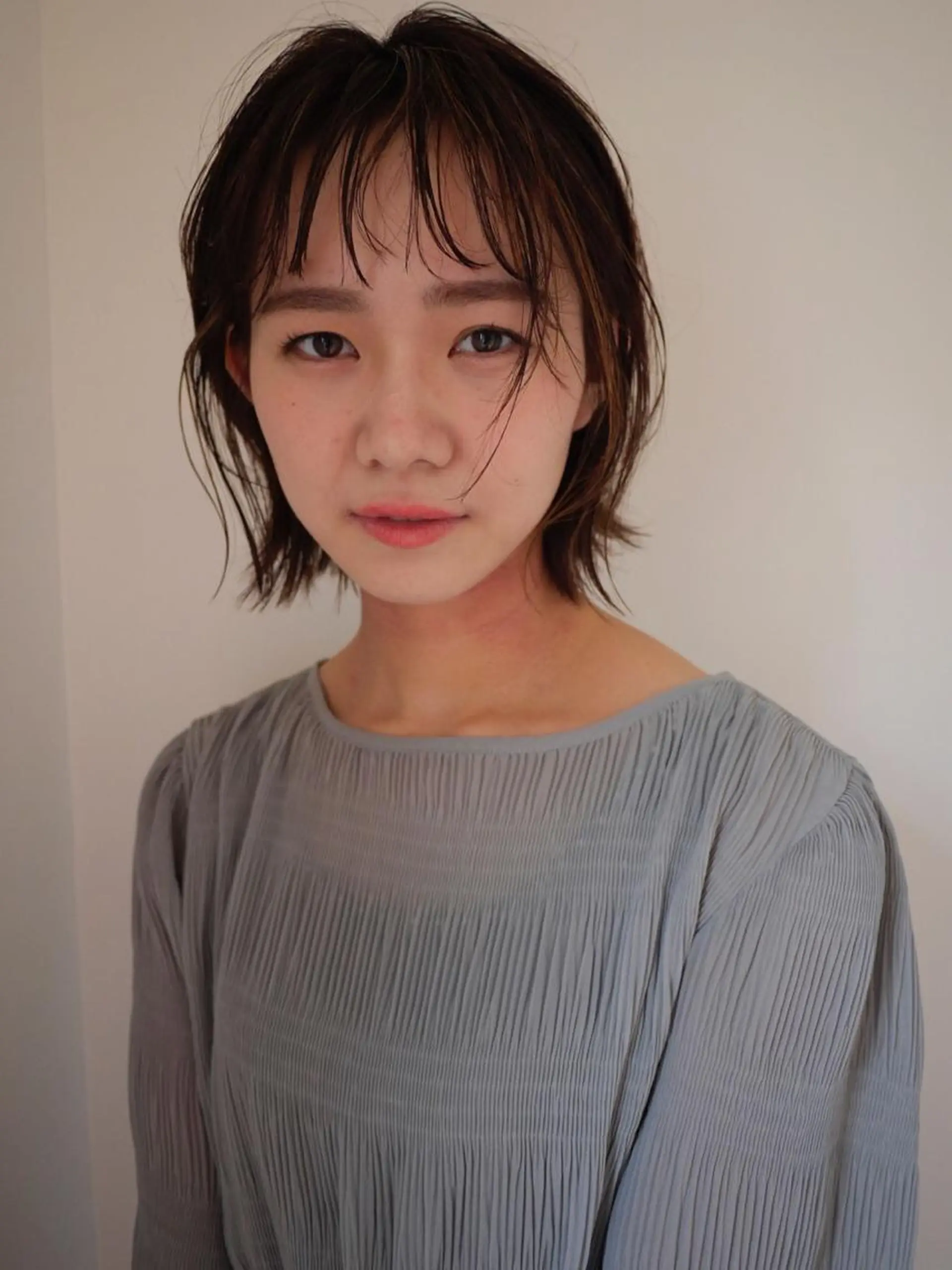 ミディアム カラー カット ヘアカラー トリートメント 坂上 岳のヘアスタイル