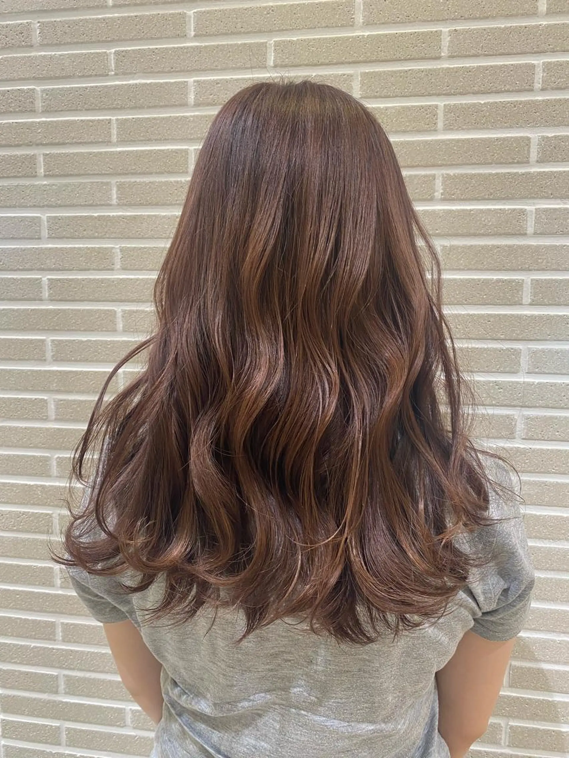 セミロング カット ヘアカラー トリートメント 植田 菜月のヘアスタイル