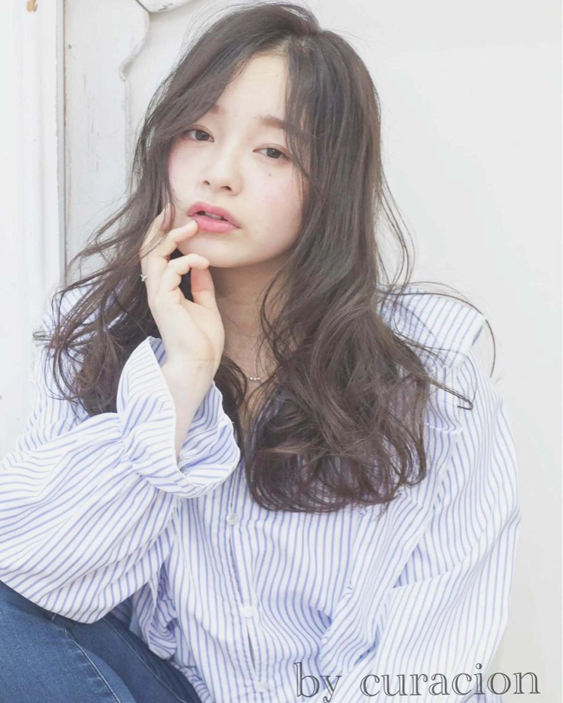 ロング カット ヘアカラー トリートメント ＨＩ ROのヘアスタイル