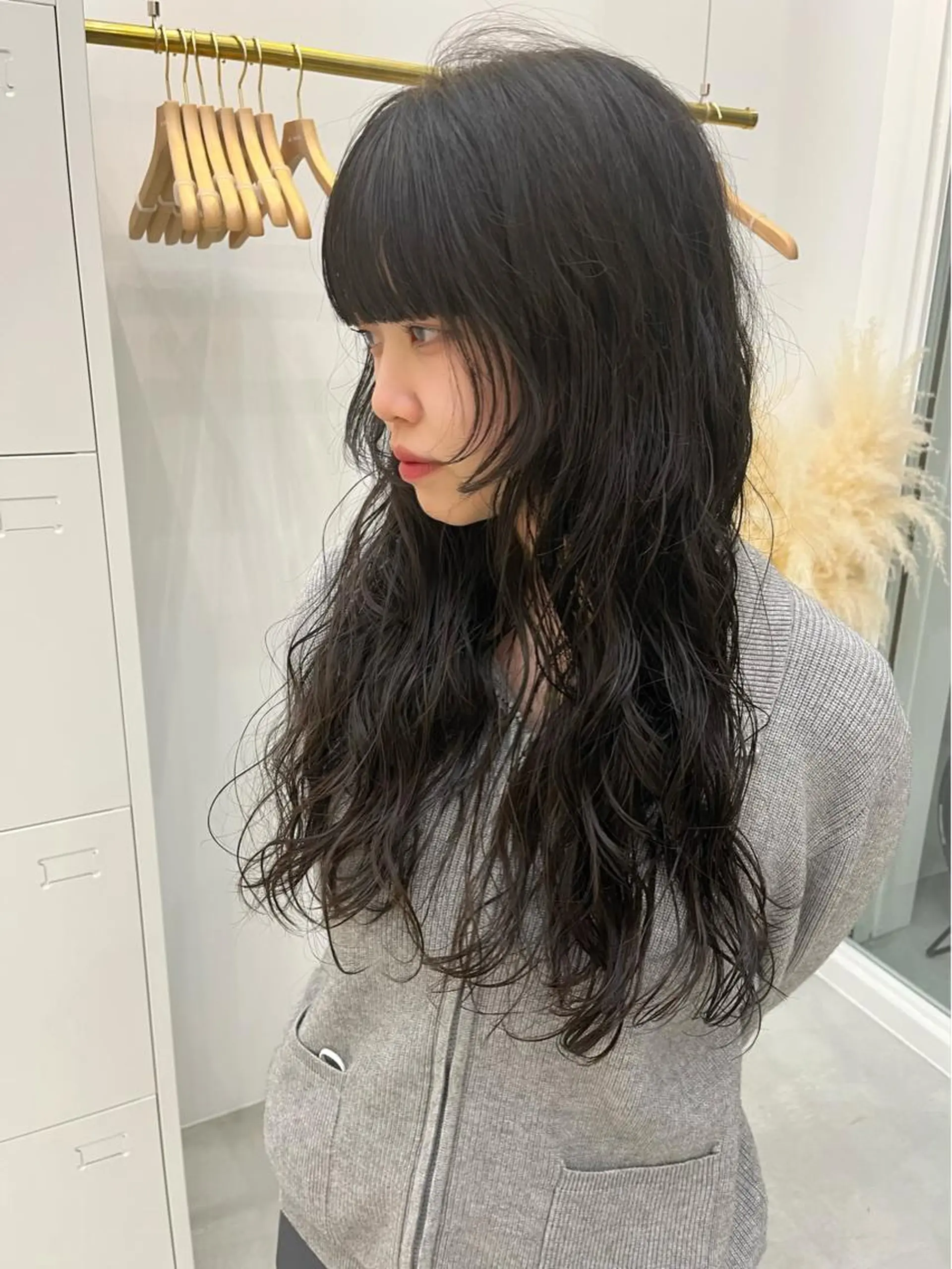 ロング パーマ ロング デジタルパーマ 網谷 萌夏のヘアスタイル