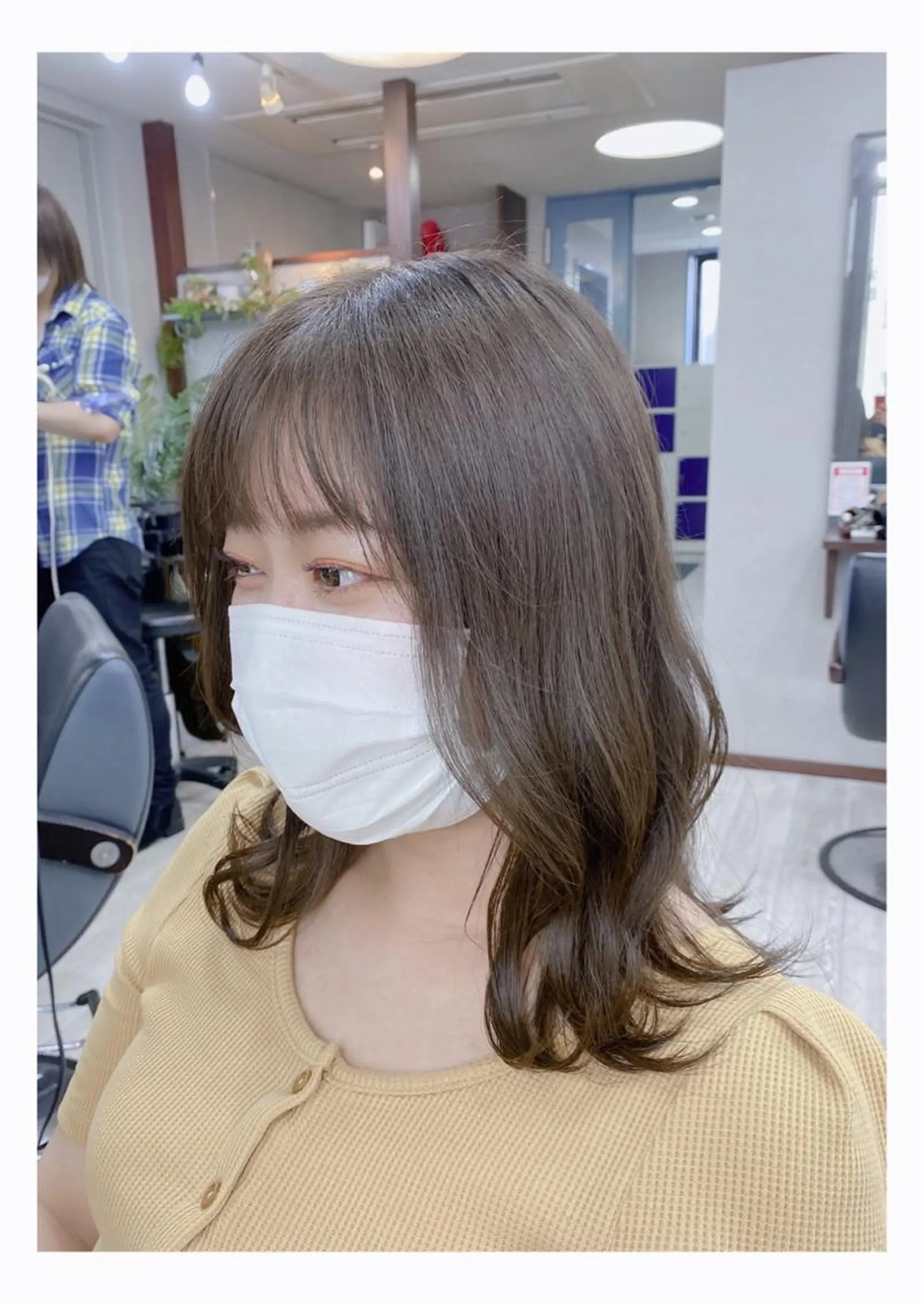 ミディアム カラー グレージュ オリーブグレージュ オリーブグレー ＊横浜駅＊ 金子 誠也のヘアスタイル