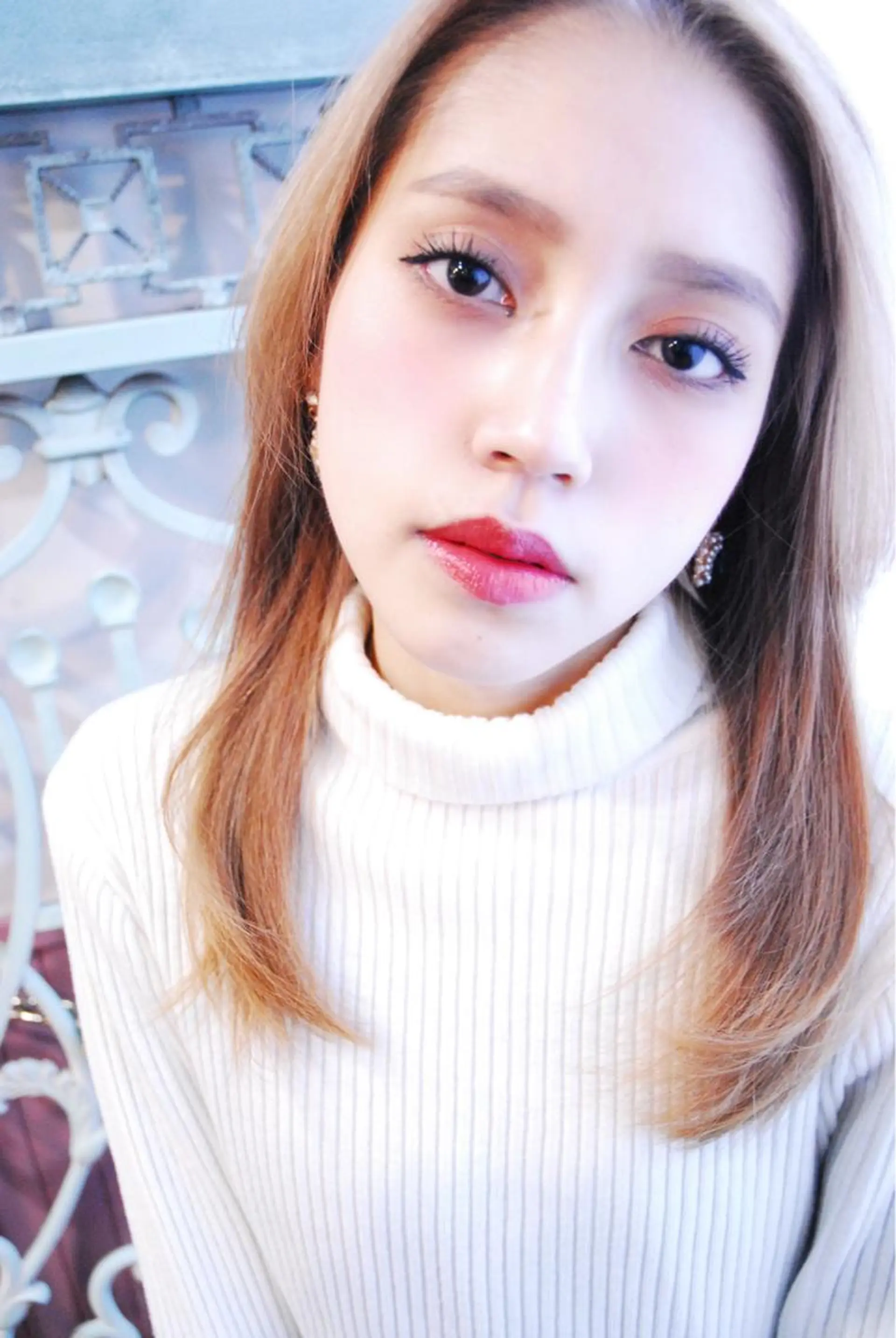 ミディアム カラー パーマ ヘアアレンジ メンズ アイブロウ 表参道Lise おおいしおりのヘアスタイル