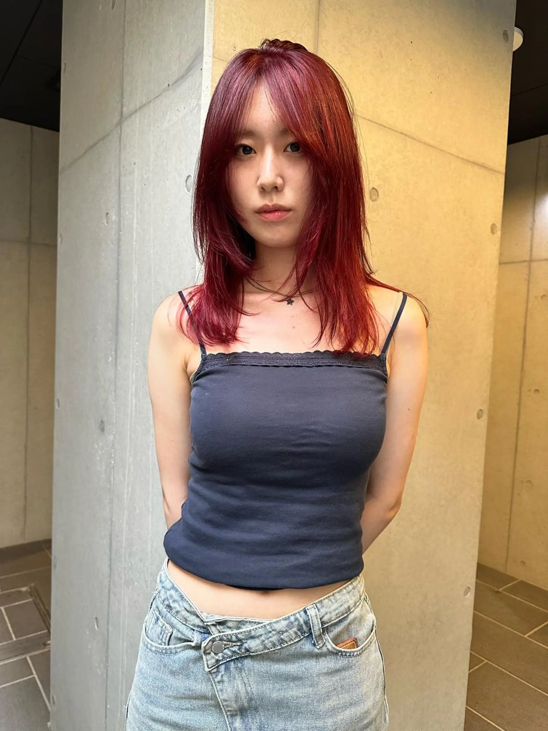 セミロング カラー カット ヘアカラー トリートメント 似合わせウルフ/ レイヤー/山本祐輔のヘアスタイル