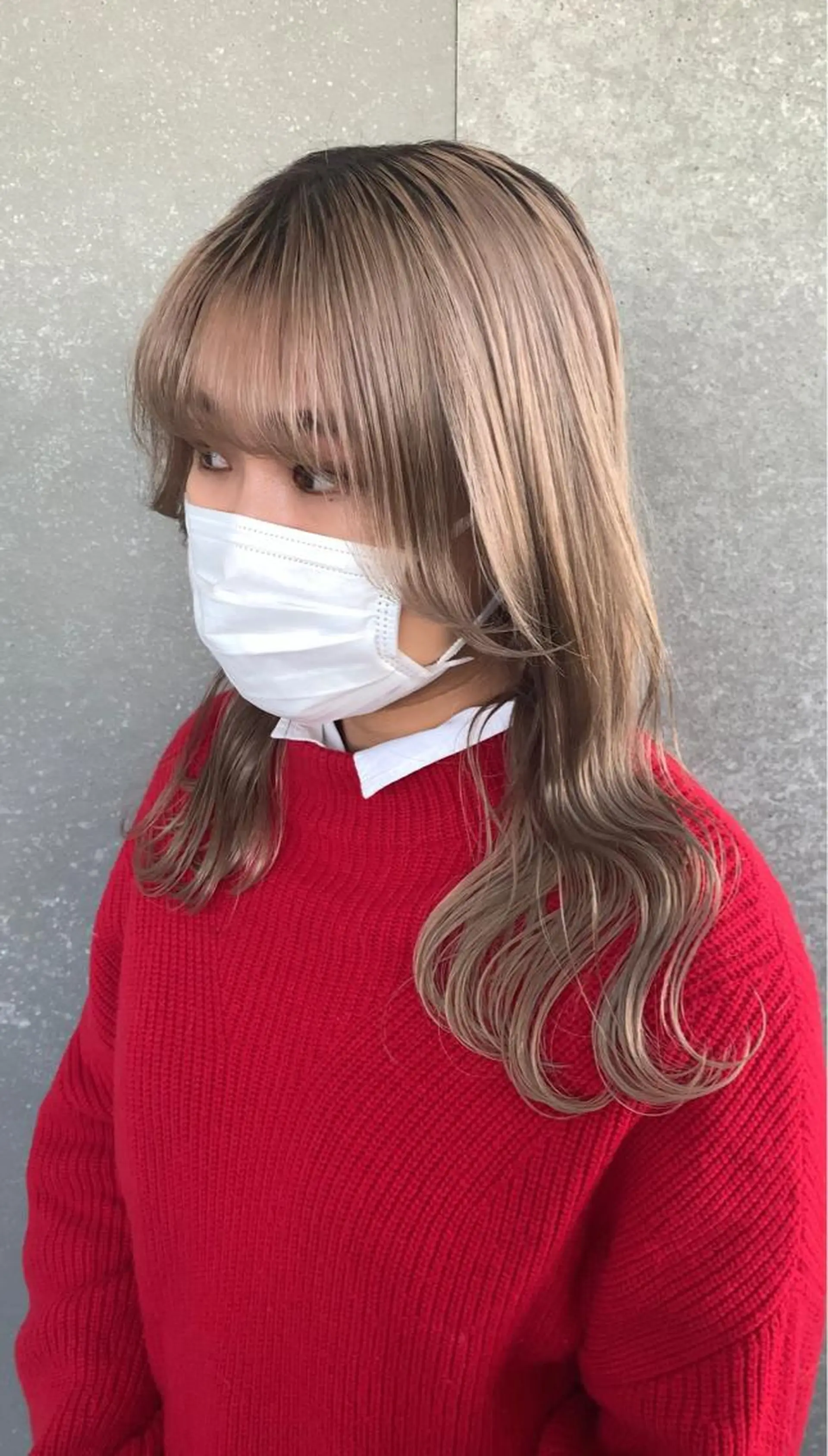 セミロング カラー 韓国ヘア/艶カラー /田中悠佑のヘアスタイル