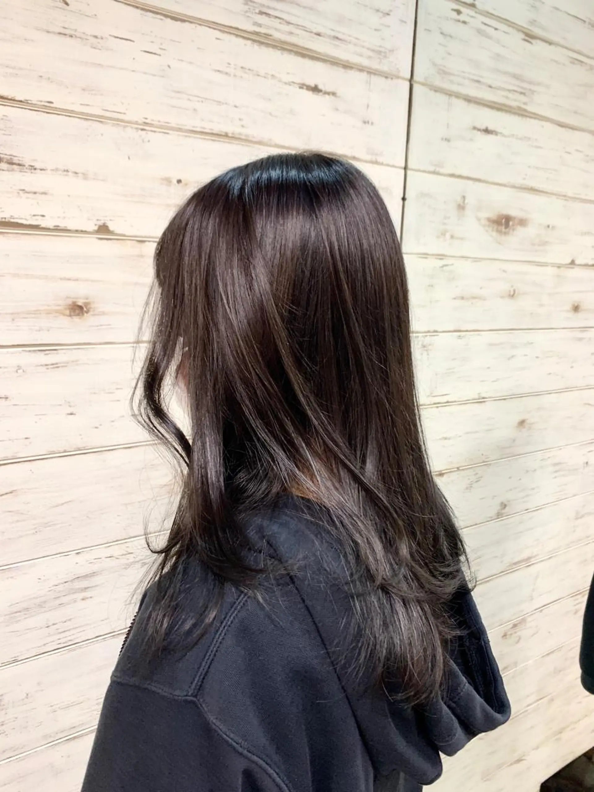 セミロング カラー ヘアアレンジ 黒髪 ブルーカラー ブルーブラック 🫧ヒシダアキ taboo.i🫧のヘアスタイル