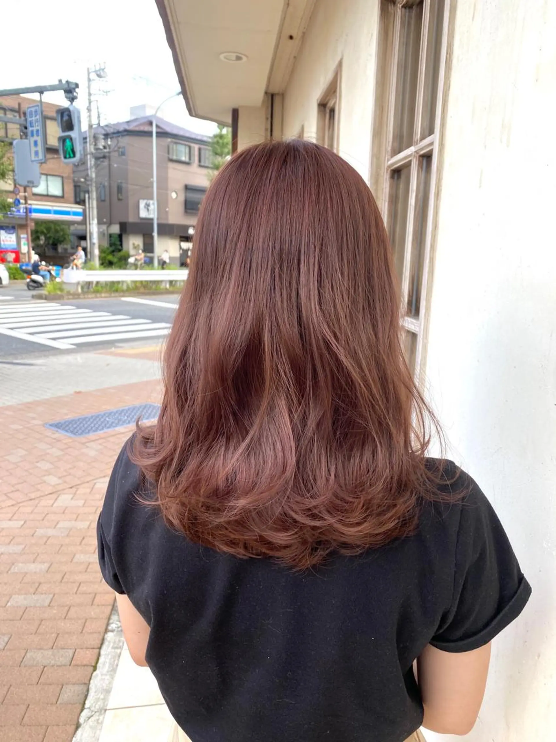 ロング カラー ピンクカラー 森 早希絵のヘアスタイル