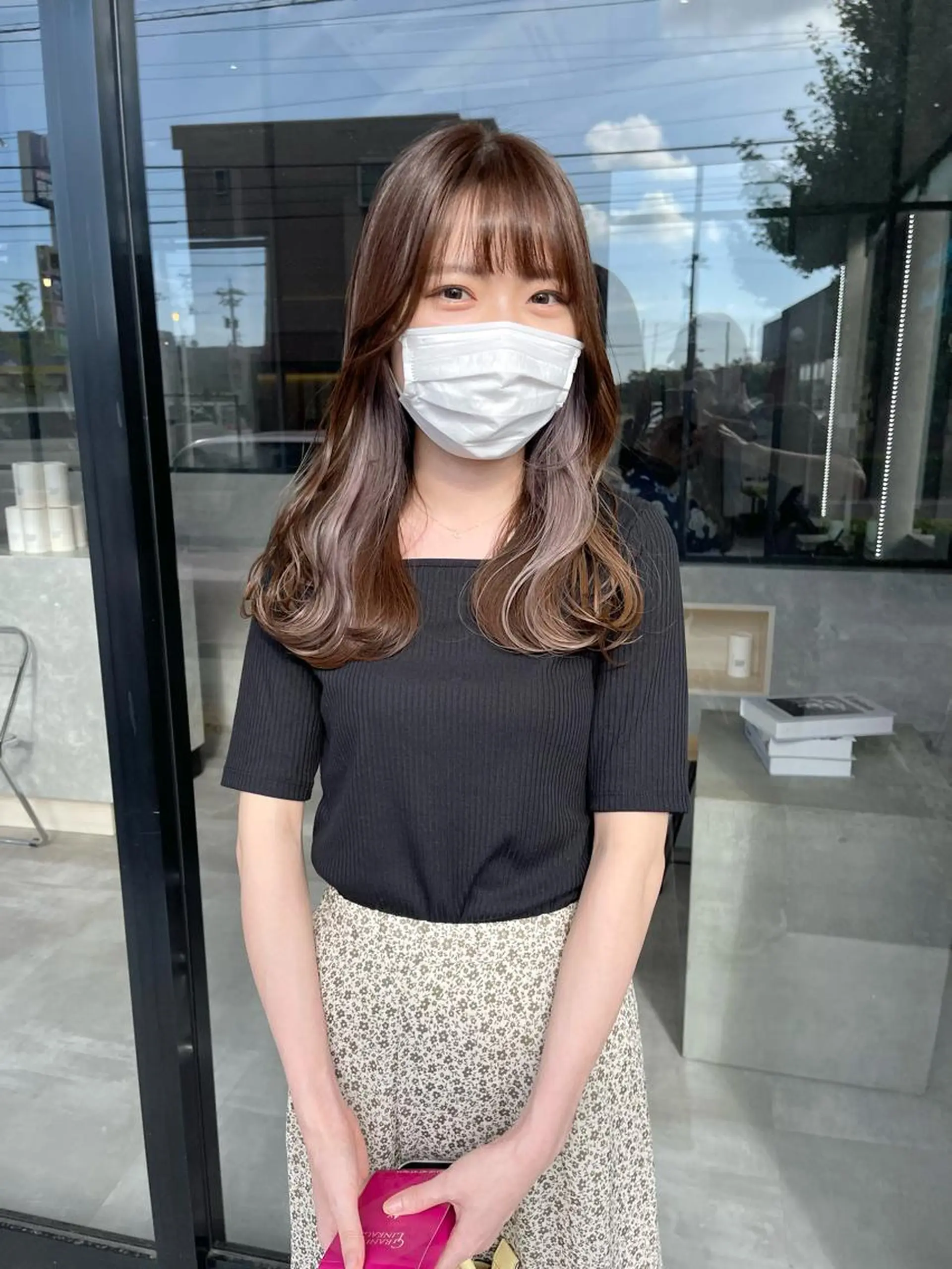 セミロング カラー カット ヘアカラー トリートメント 一ノ瀬 暁のヘアスタイル