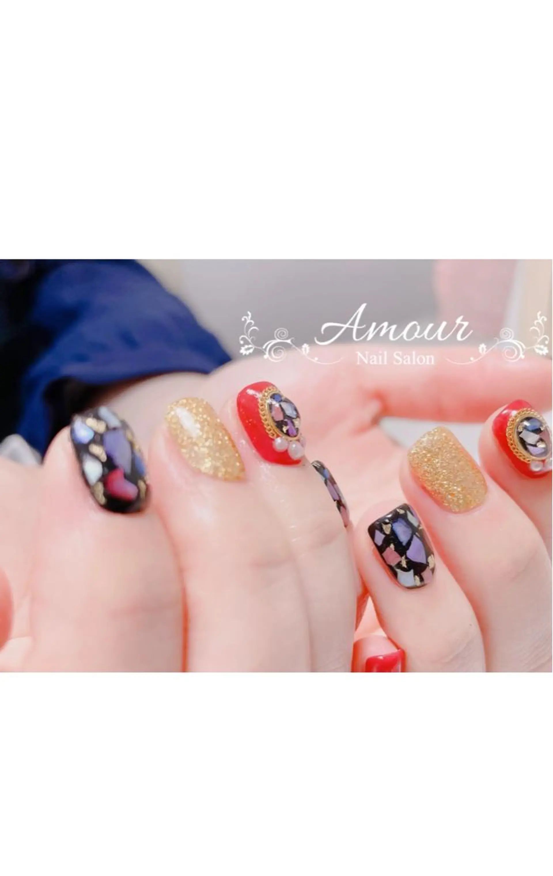 ネイル ぷっくりネイル nailsalon ♡amour♡のネイルデザイン