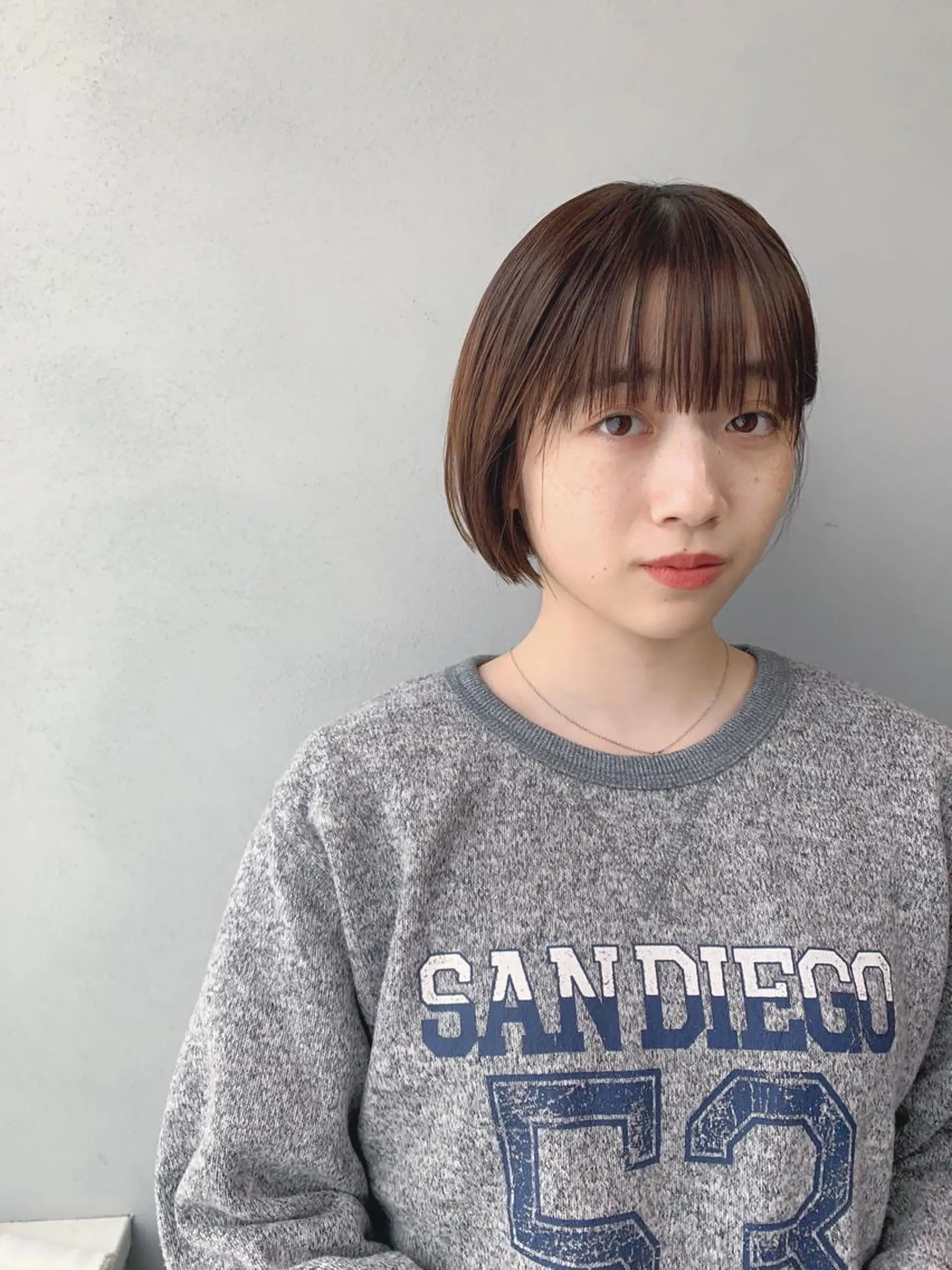 ショート カラー ボブパーマコテ巻き風 パーマNo1深江秀平のヘアスタイル