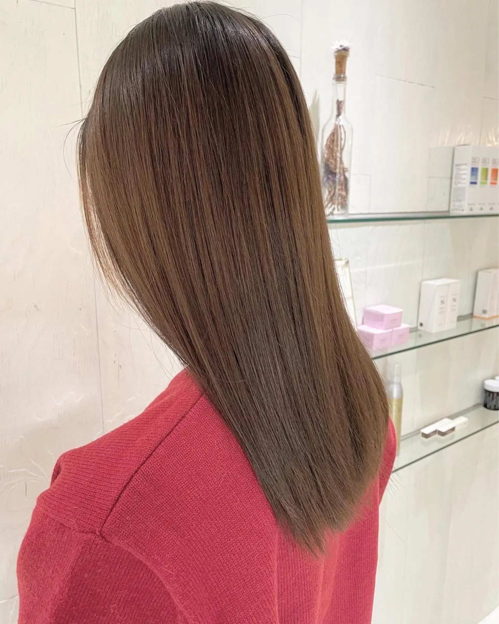 セミロング カラー アッシュ 外国人風カラー レイヤーカット ヘアカラー トリートメント 河合秀明/ショート /ボブ/レイヤーのヘアスタイル