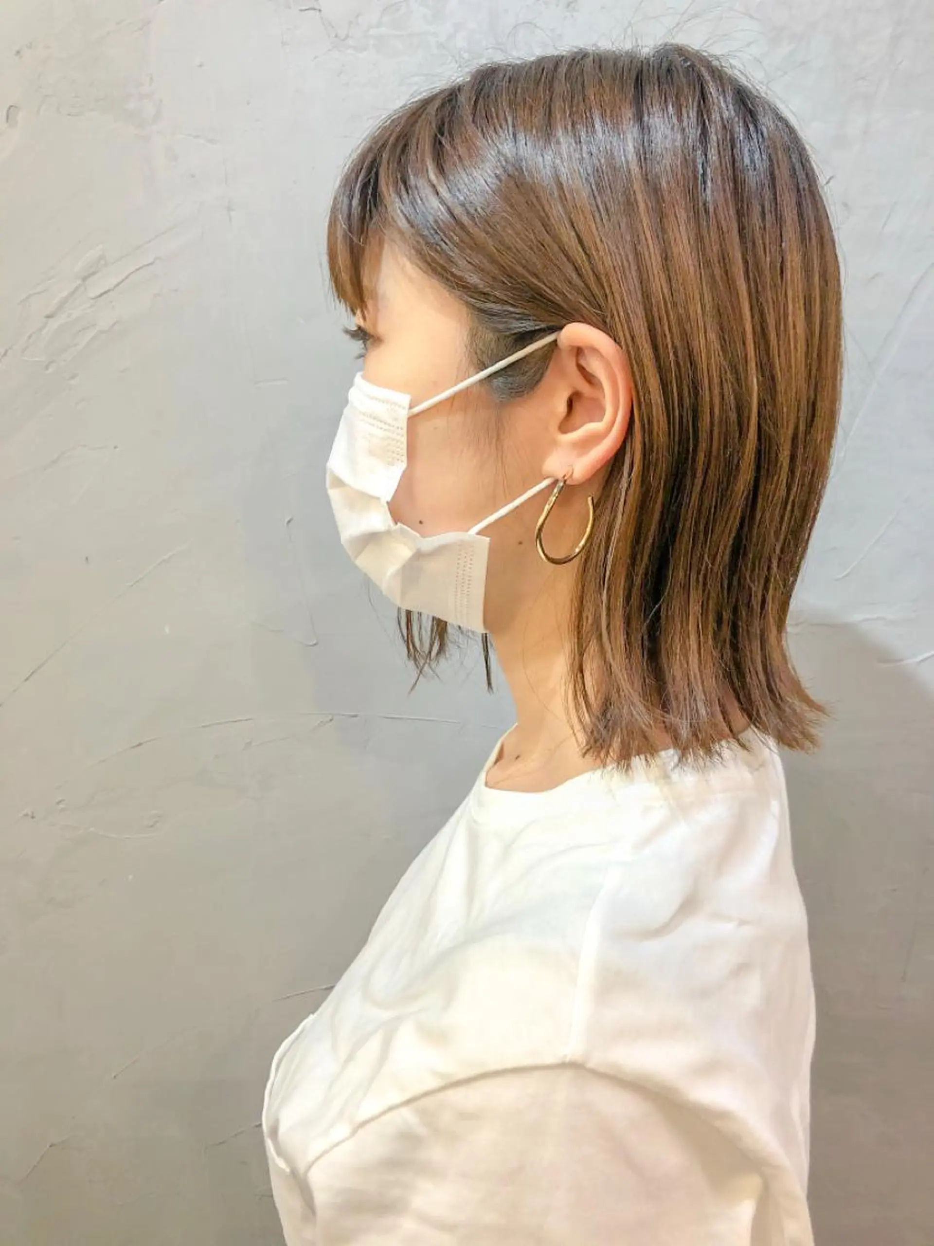 ミディアム カラー 長井 美佳のヘアスタイル