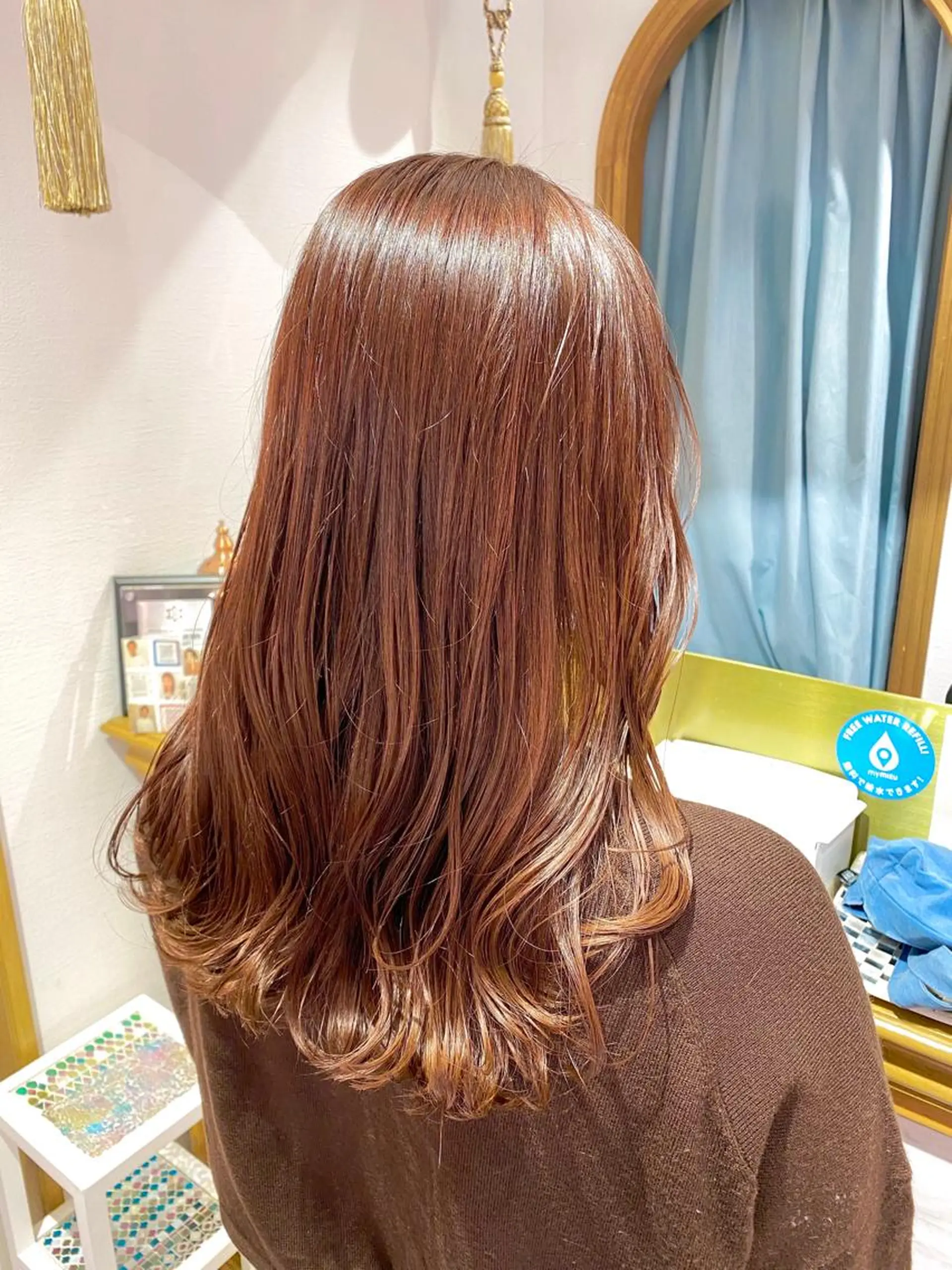 セミロング カット ヘアカラー トリートメント レイヤーカット /透明感カラー西田のヘアスタイル