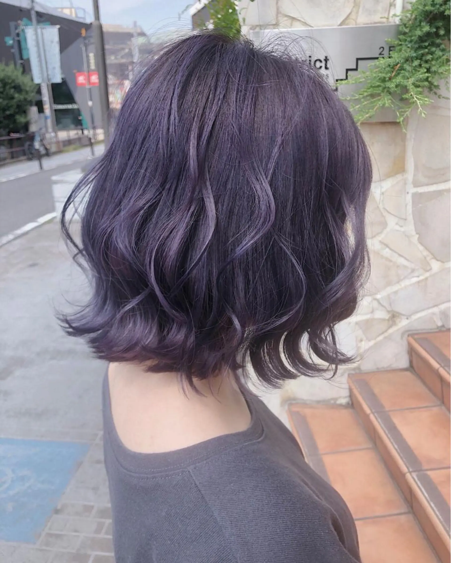 ミディアム カラー ヘアアレンジ ヘアカラー トリートメント 韓国レイヤーカット/ 儚げカラーチナツのヘアスタイル