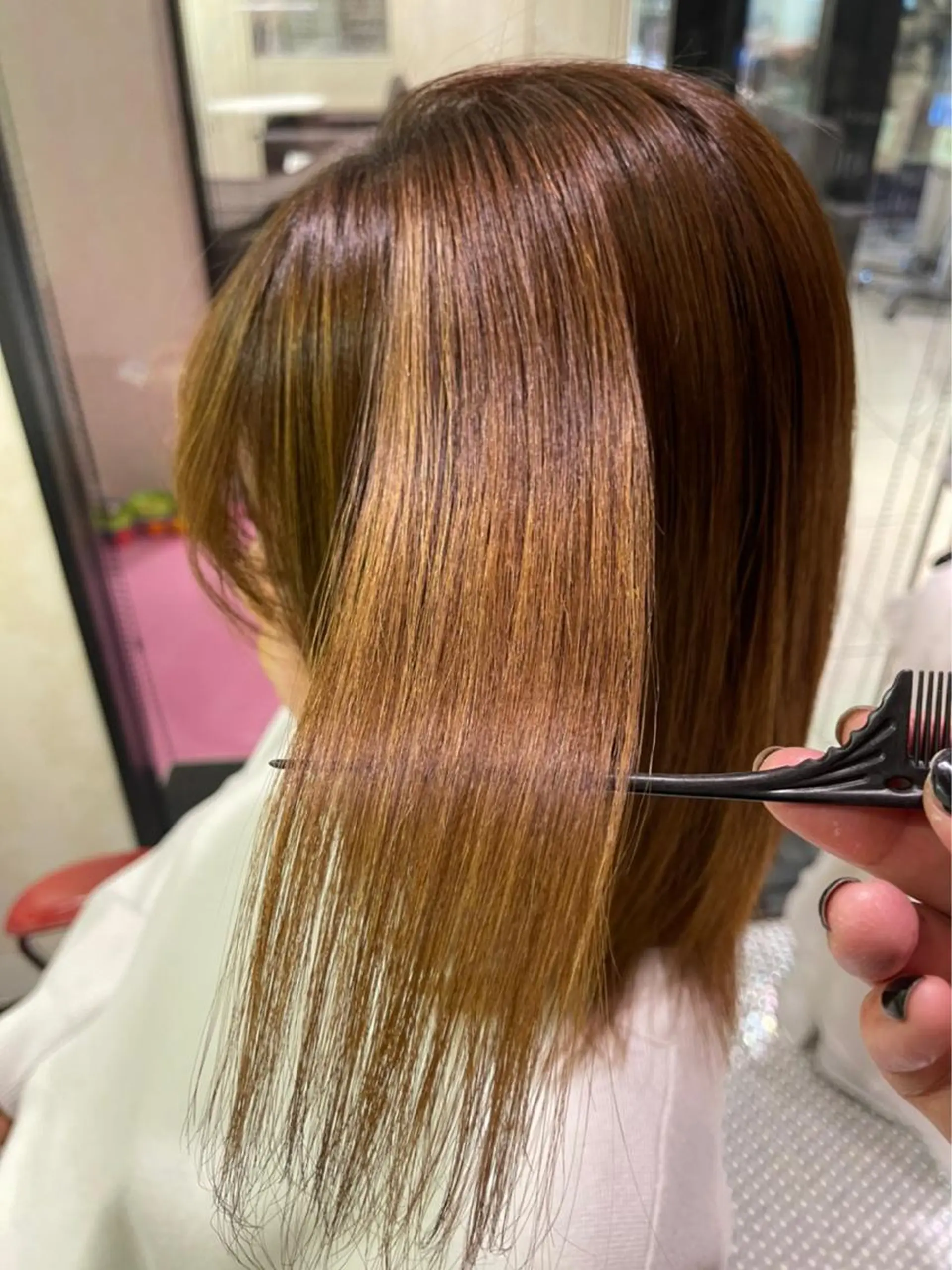 セミロング 髪質改善 縮毛矯正 ✨美髪矯正の専門家✨ 髪質改善　松村のヘアスタイル