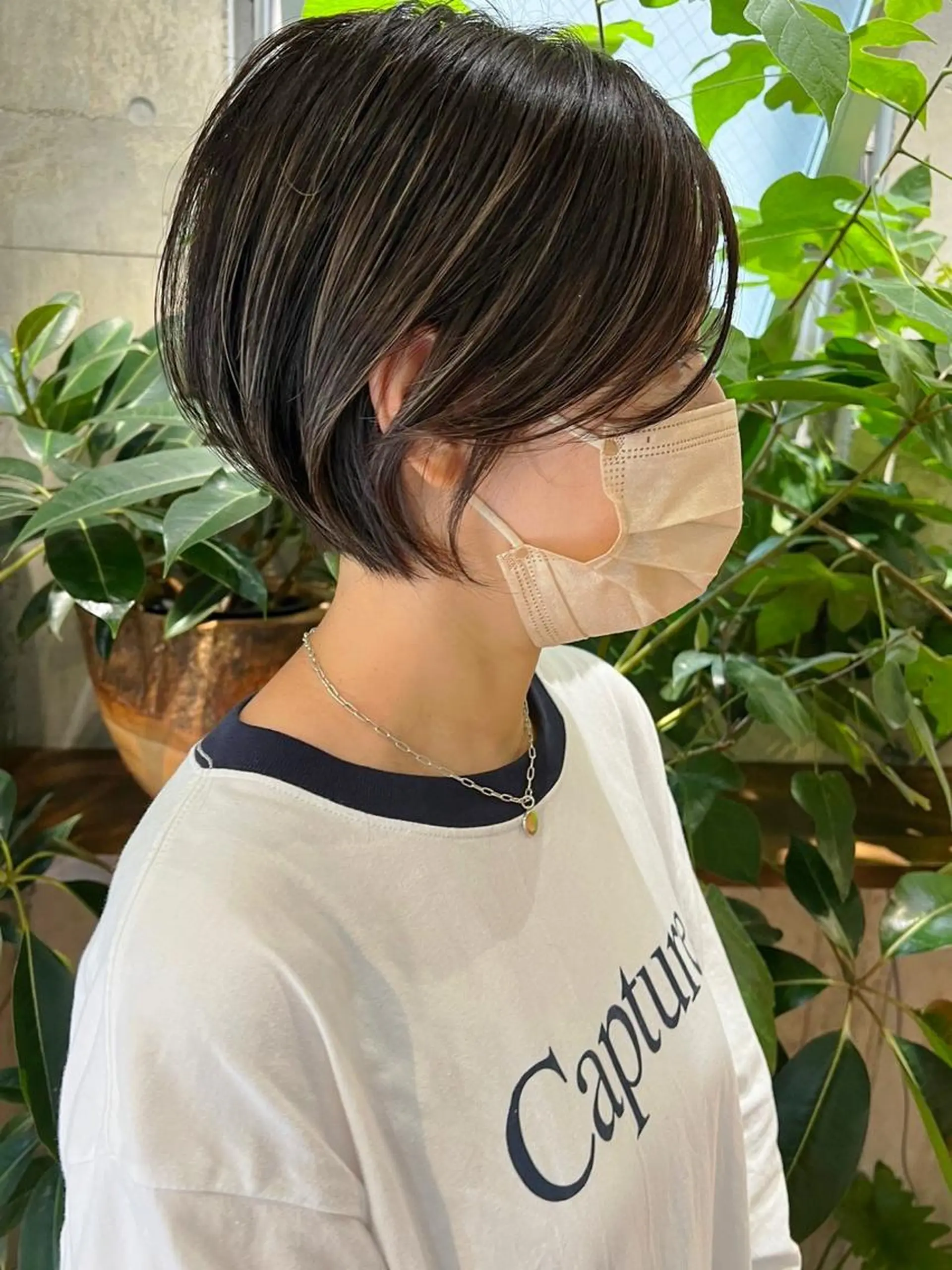 ショート カラー ショートボブ バレイヤージュ ブリーチ ケアブリーチ ダブルカラー 横浜　店長 橋場優のヘアスタイル