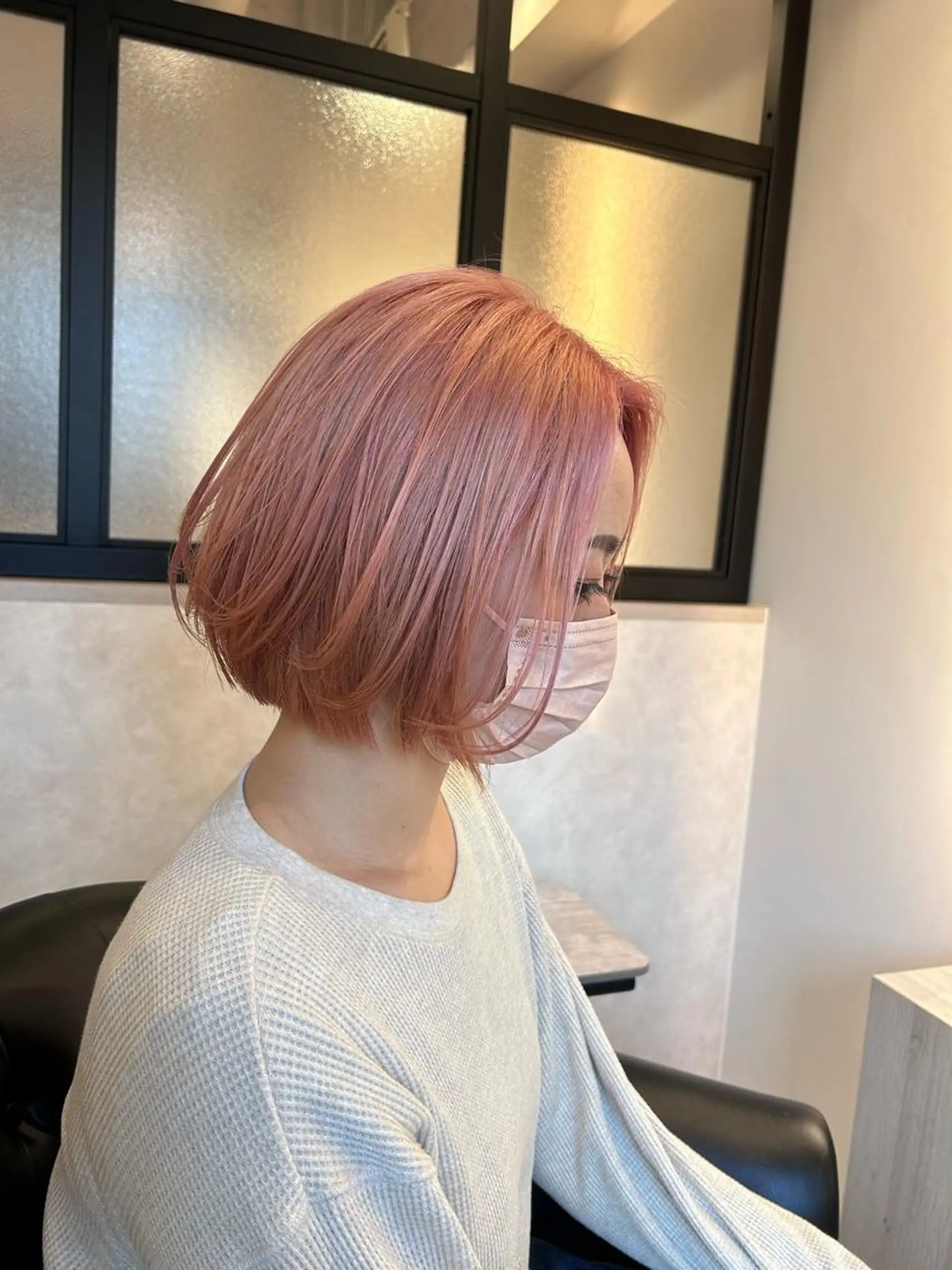 ショート カラー ヘアカラー トリートメント emi/髪質改善/ 韓国風/艶カラーのヘアスタイル