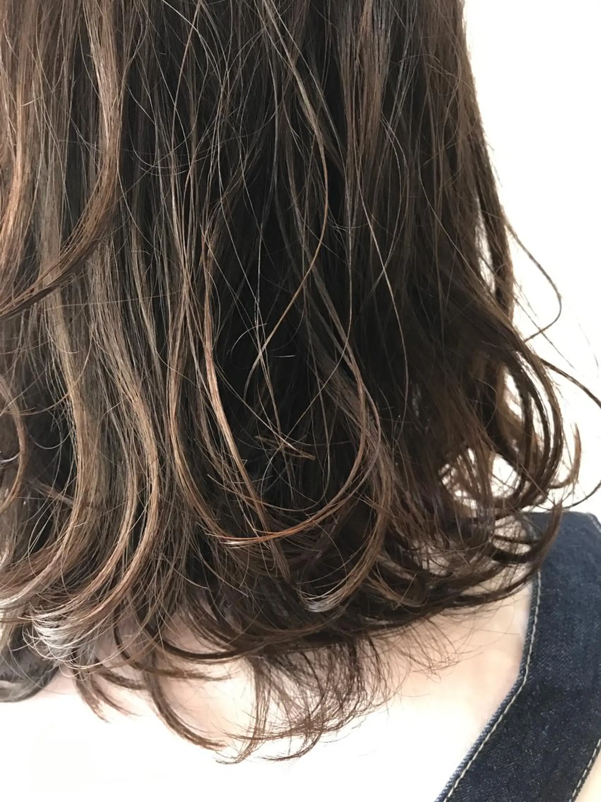 ミディアム ヘアカラー 髪質改善縮毛矯正/暖 色カラー/ウエダカナのヘアスタイル