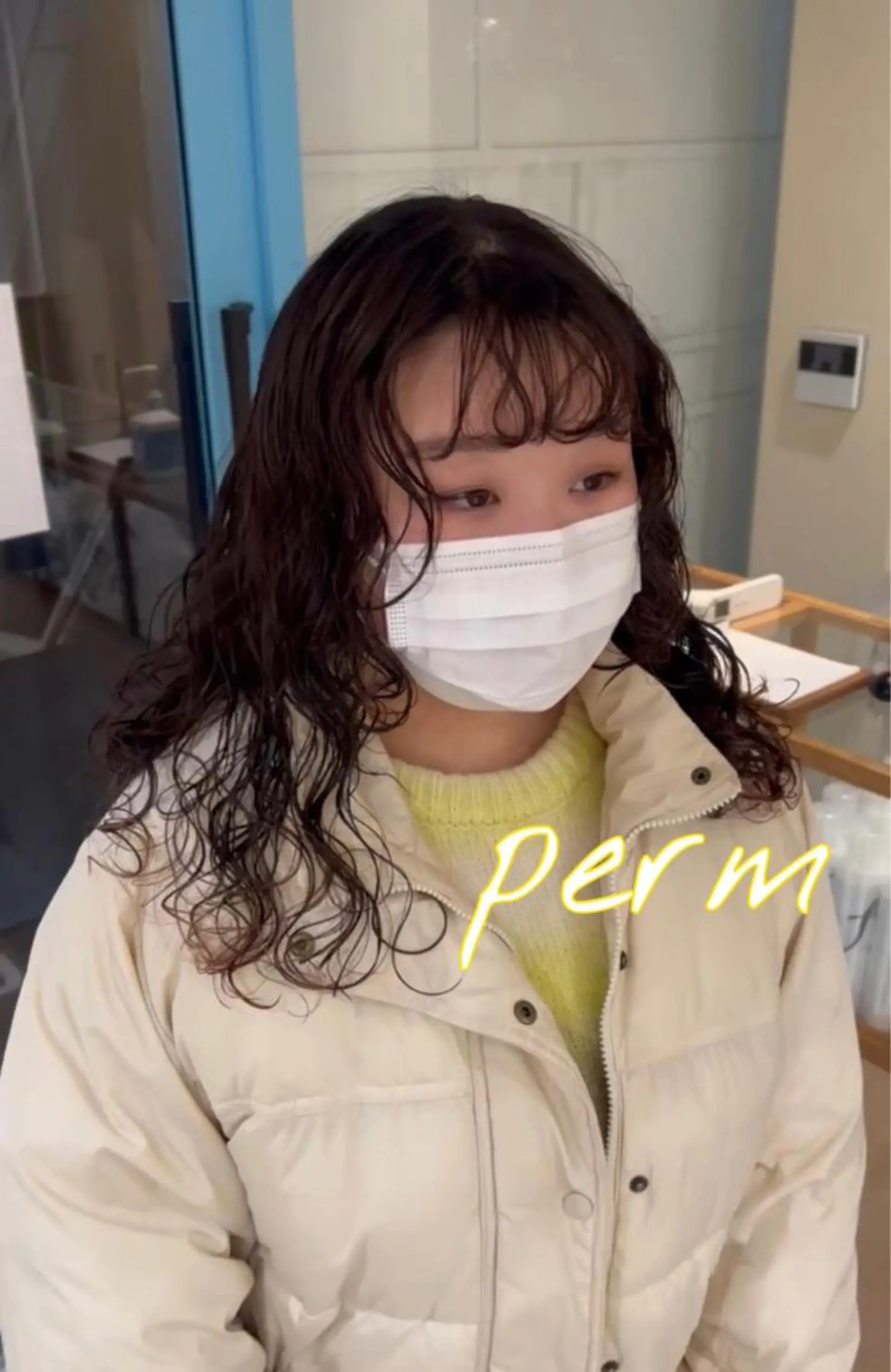 セミロング パーマ セミロングパーマ カット パーマ パーマ/髪質改善 【榎本千夏】のヘアスタイル