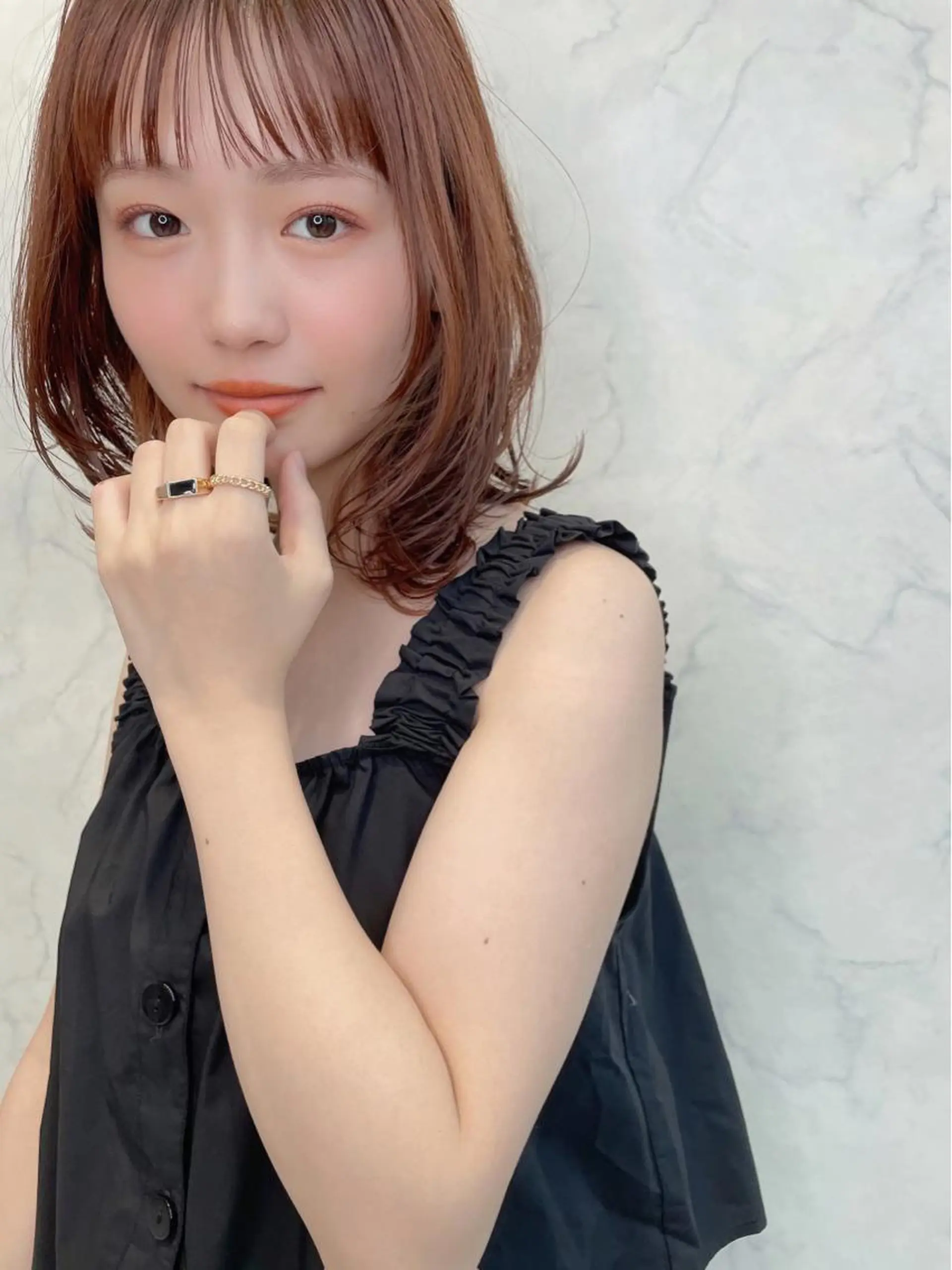 ミディアム ヘアカラー トリートメント チダアキフミ Ash大森のヘアスタイル