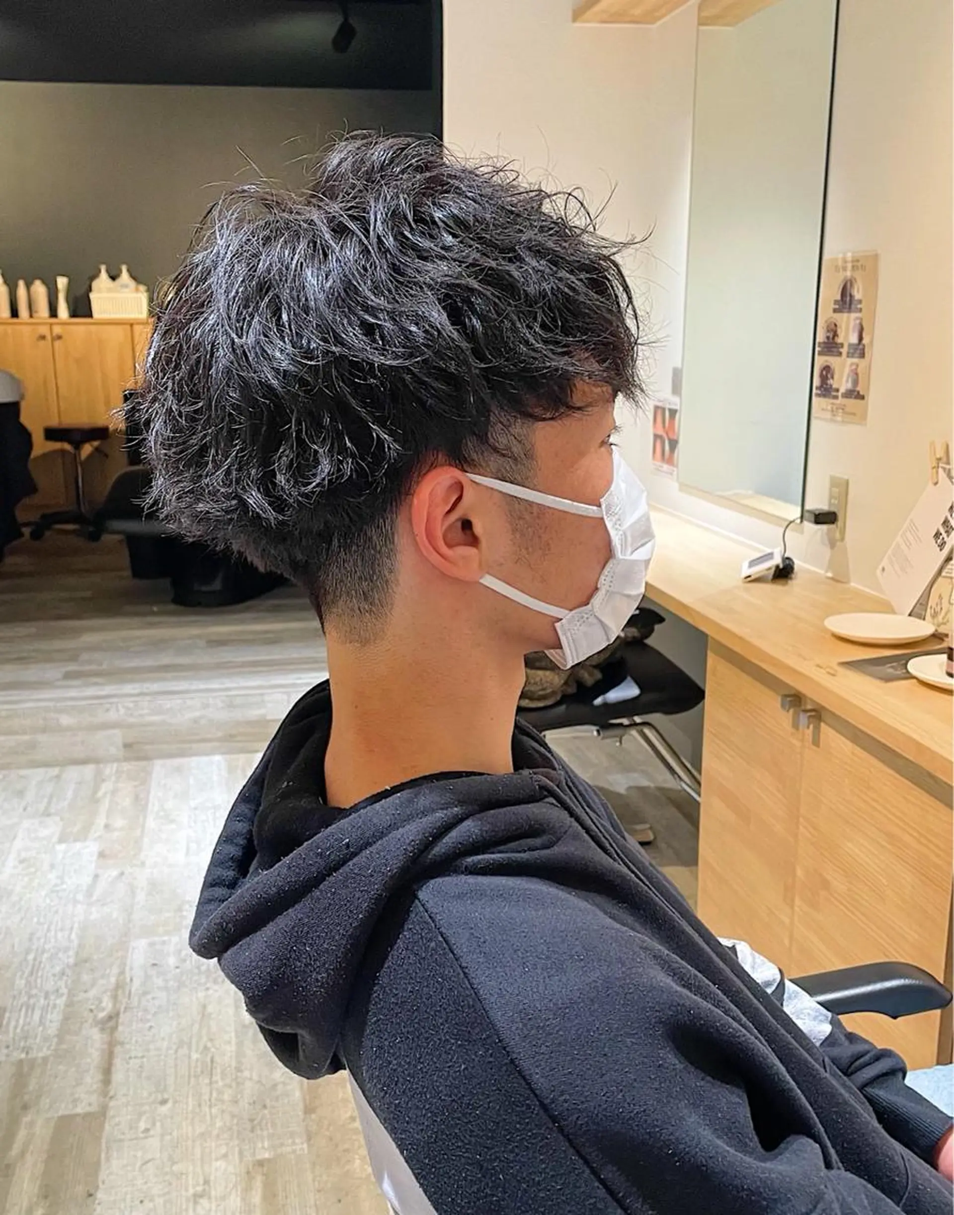 パーマ メンズ 升水 優太のヘアスタイル