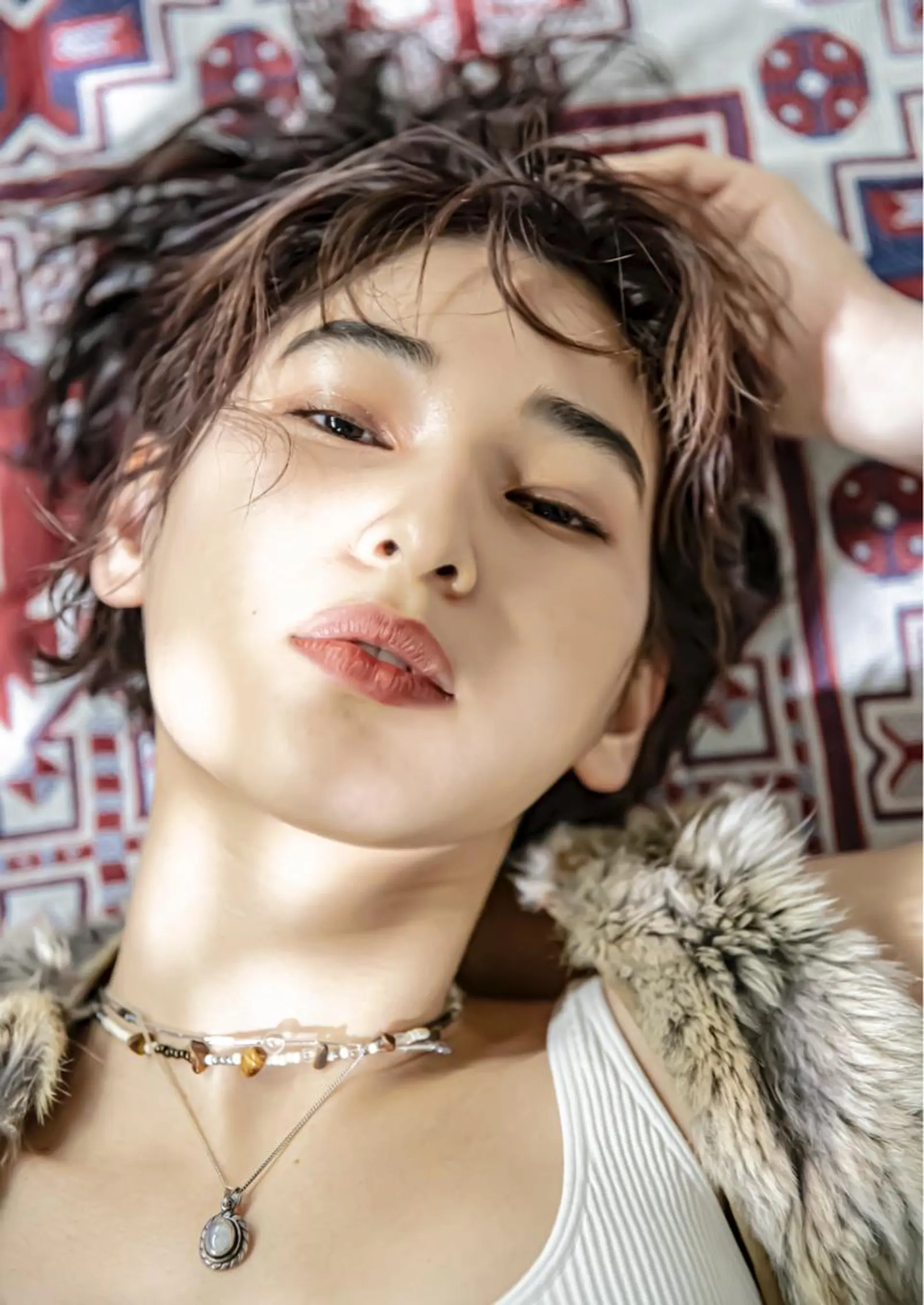 ショート カラー パーマ ヘアカラー hair design girl所属・［girl］ MIKIのヘアスタイル